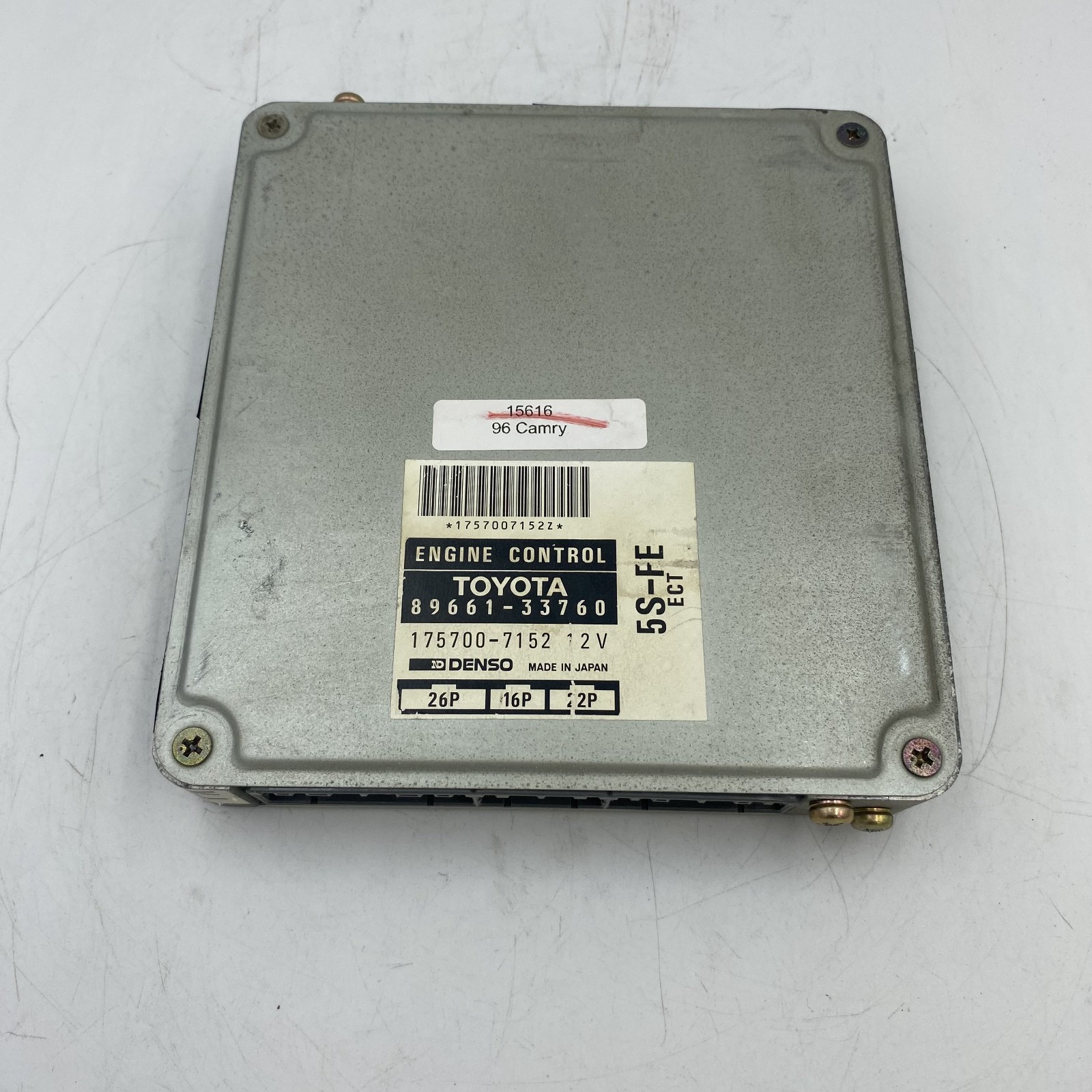 1995-1996 Toyota Camry 2.2L 5S-FE ECM ECU Engine Control Unit 89661-33760 Read