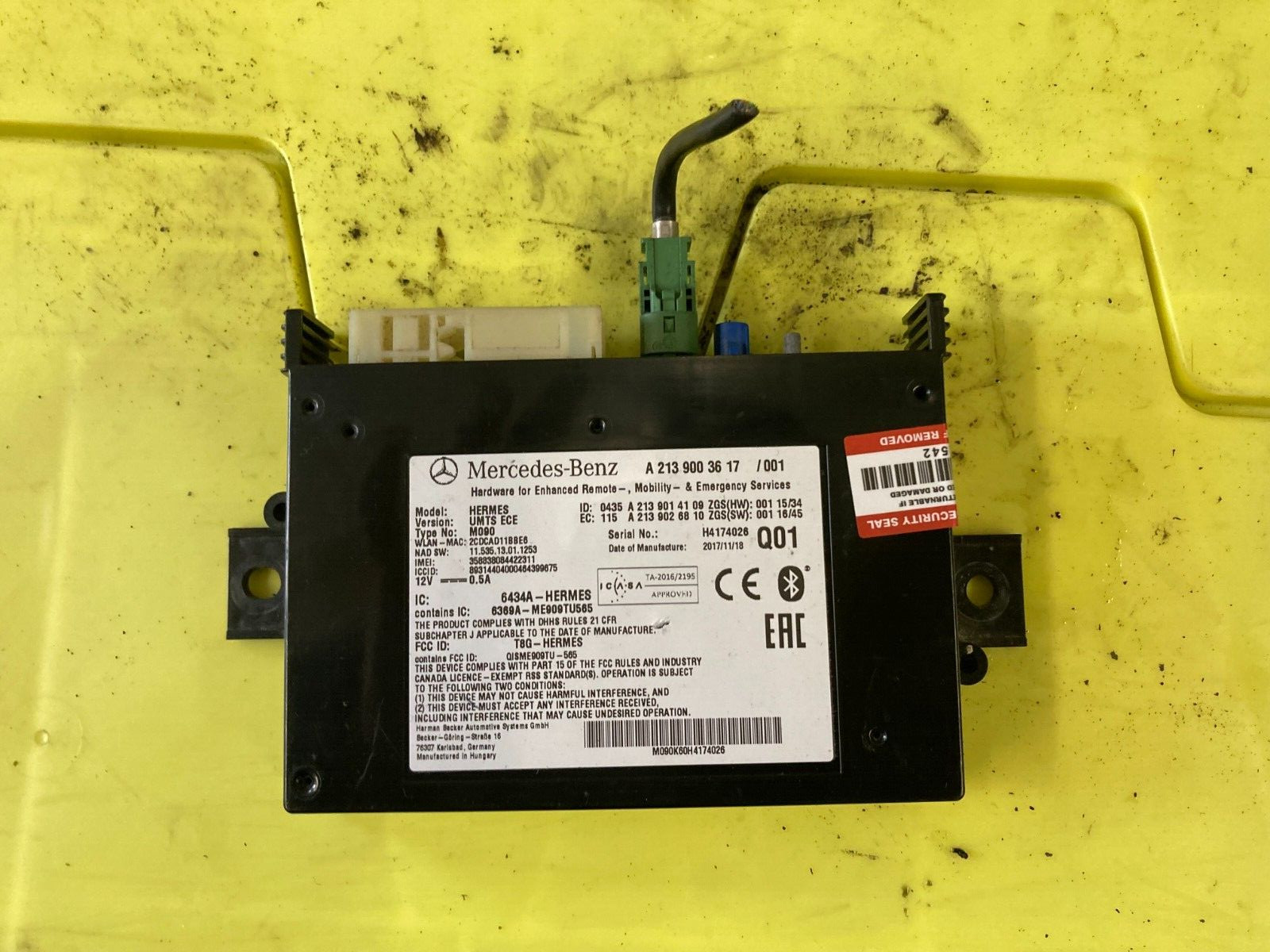 2012-2018 MERCEDES A CLASS W176 BLUETOOTH CONTROL MODULE A2139003617