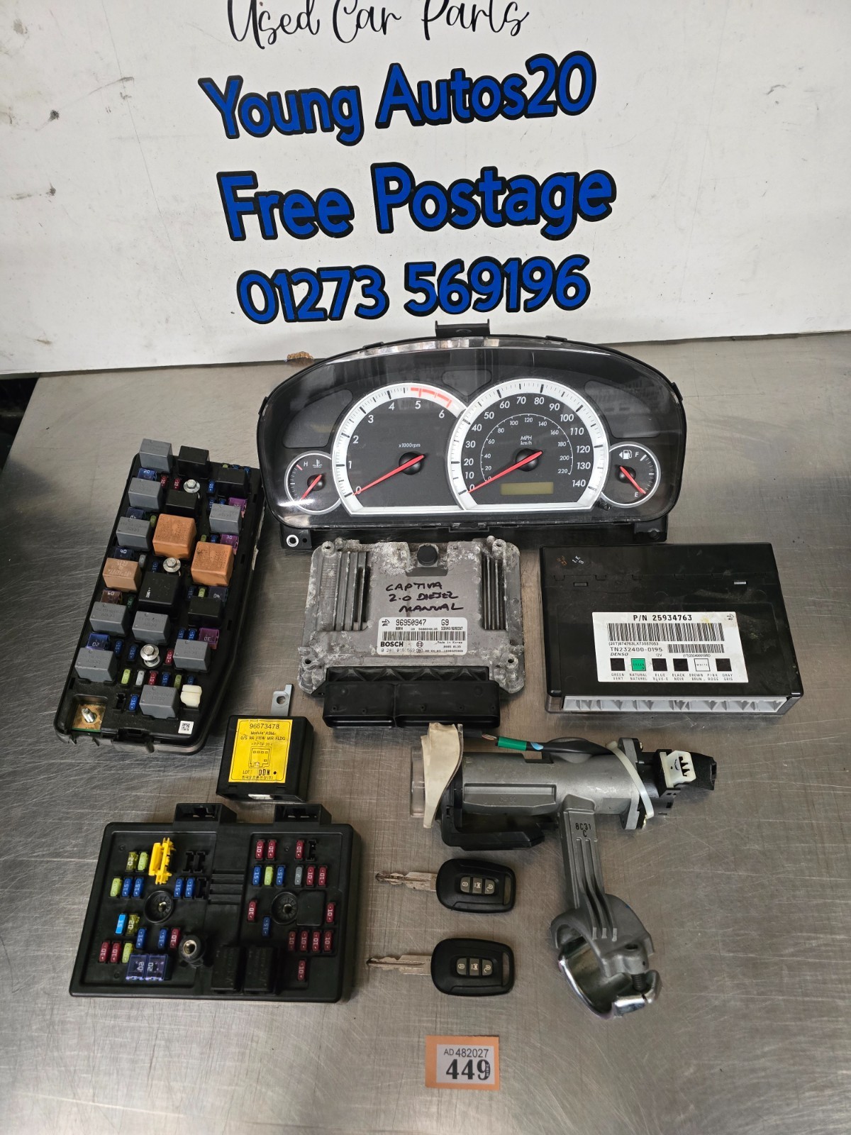 CHEVROLET CAPTIVA MK1 2.0 DIESEL MANUAL ECU KITSET 96950947 0281015569