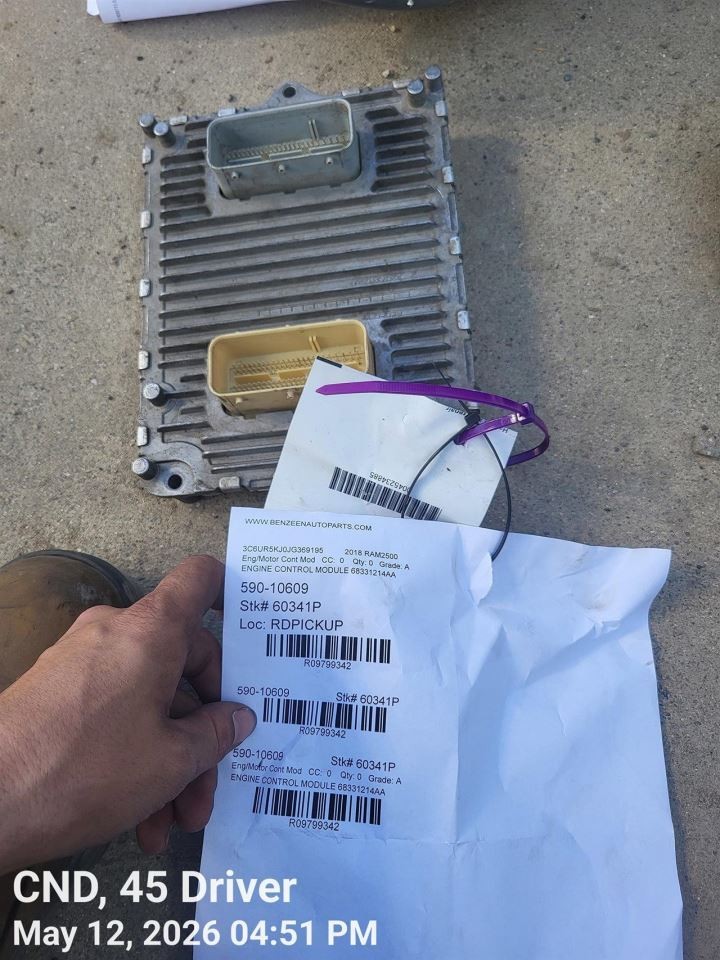 ENGINE CONTROL MODULE OEM 2018 RAM2500 1YR WRNTY