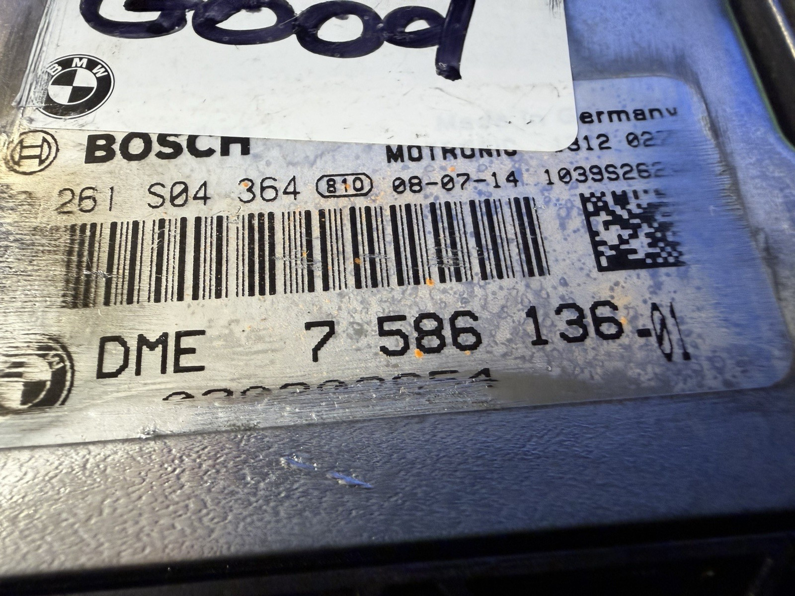 2007-2010 MINI COOPER 1.6L ENGINE CONTROL MODULE 0261S 04364/7 586 136-01 OEM