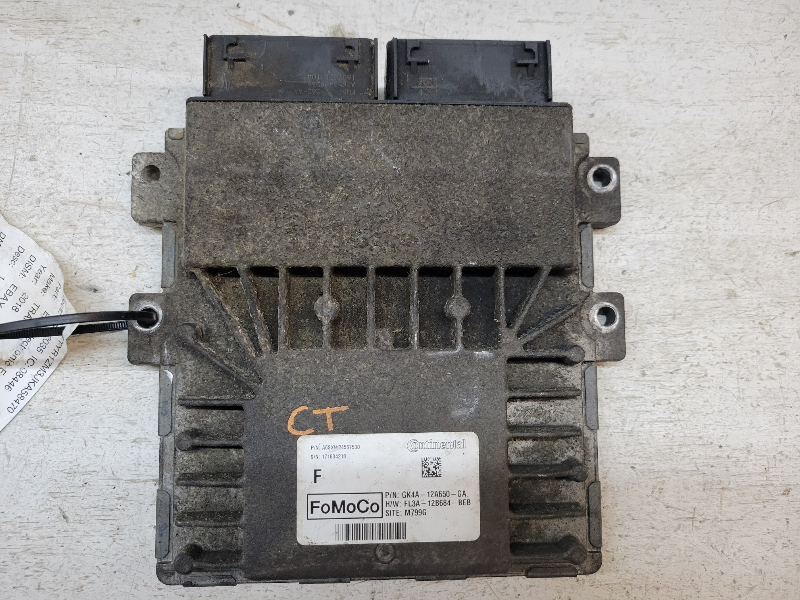 2016-2019 Ford Transit 3.7L Engine Control Module ECU ECM PCM OE FL3A-12B684-BEB