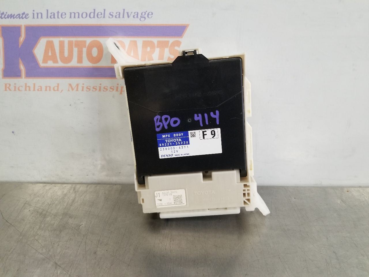 17 2017 TOYOTA 4 RUNNER SR5 MULTIPLEX CONTROL MODULE 8922135230
