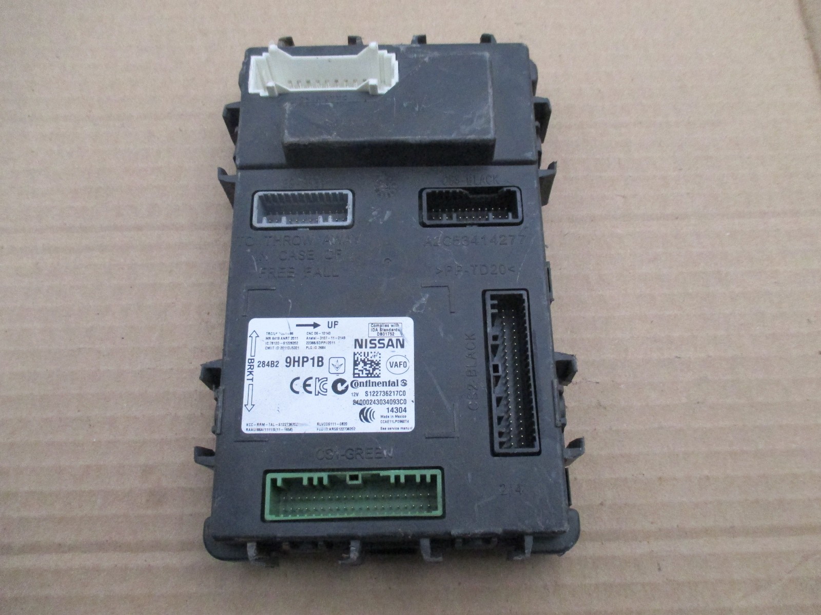 2014-2016 NISSAN ALTIMA BODY CONTROL MODULE 284b2-9hp1b Small Chip in Plug