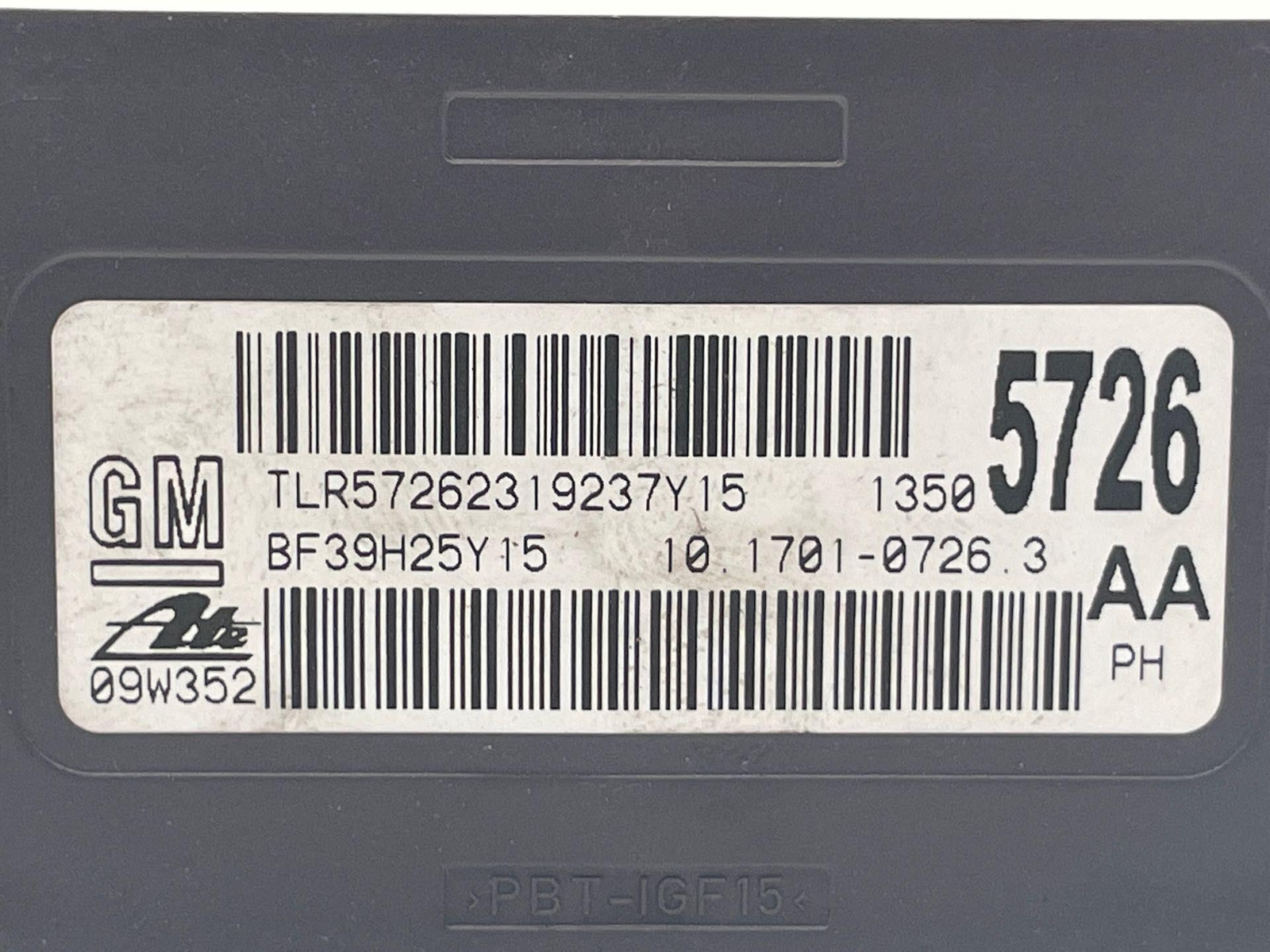 2010 GMC TERRAIN STABILITY CONTROL MODULE YAW RATE SENSOR 11 12 13505726