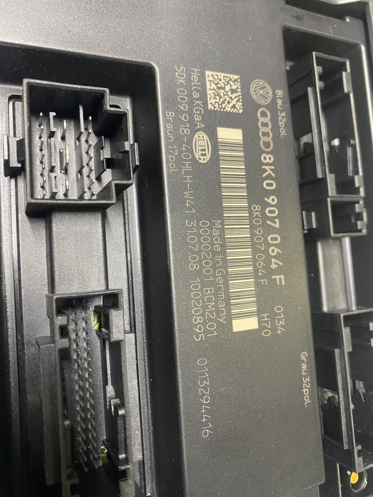 Audi A4 B8 2009 ECU Engine Computer Remote Key Instrument Cluster BCM BCM2