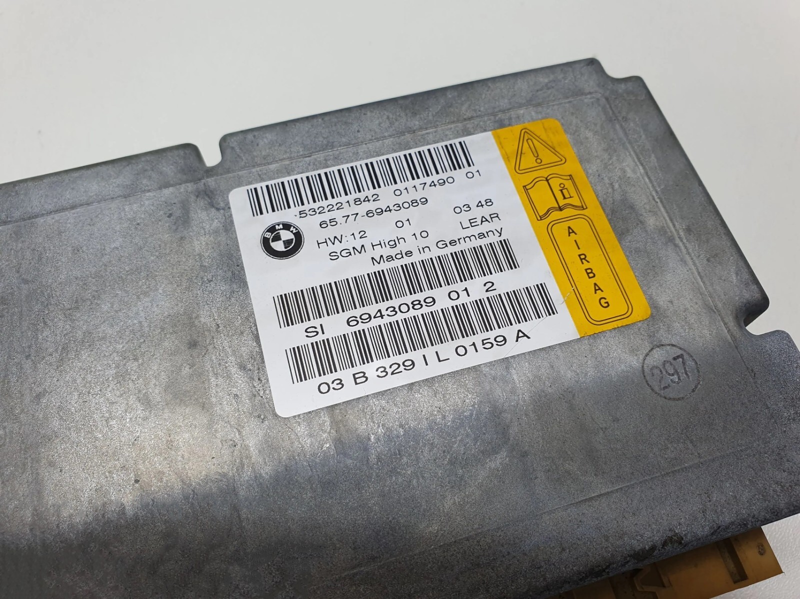 BMW 5 E60 E61 SRS Control Unit Safety Module SGM High 10 6943089 65776943089