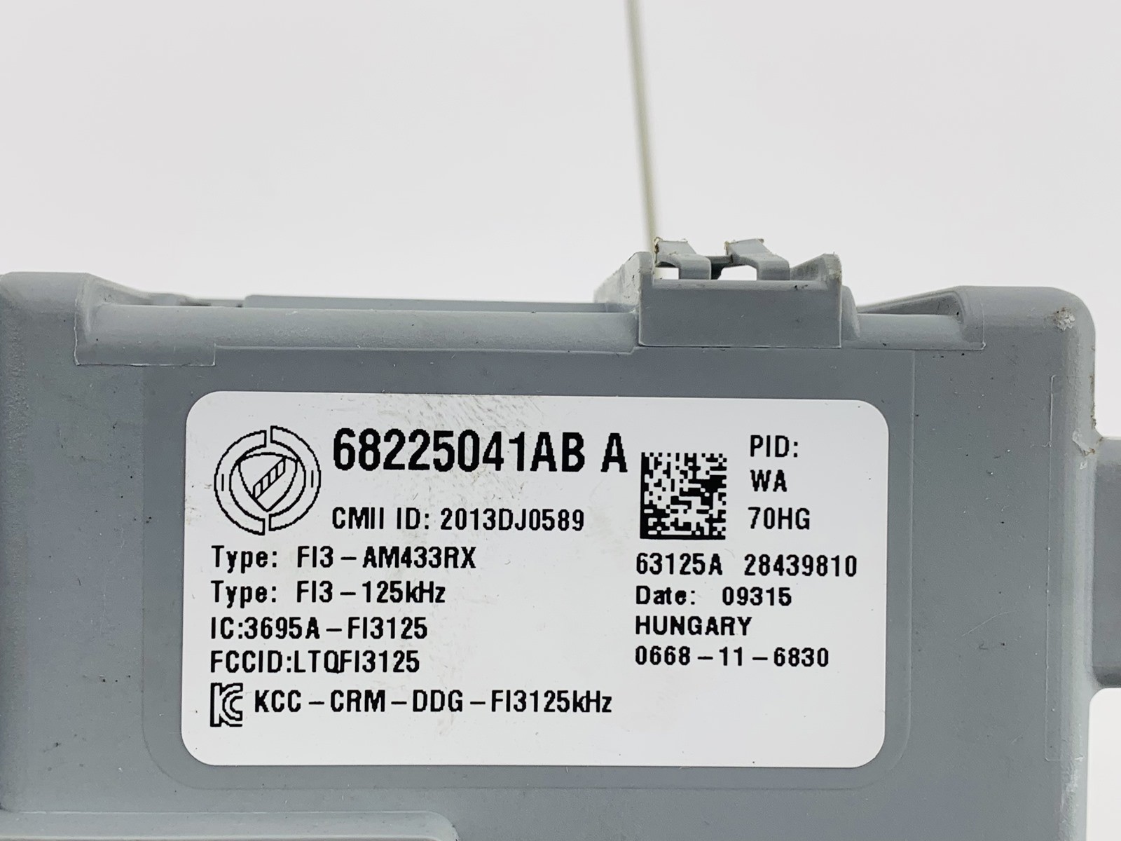 2015 FIAT 500 1.4L L4 FWD BODY CONTROL COMPUTER MODULE BCM BCU OEM