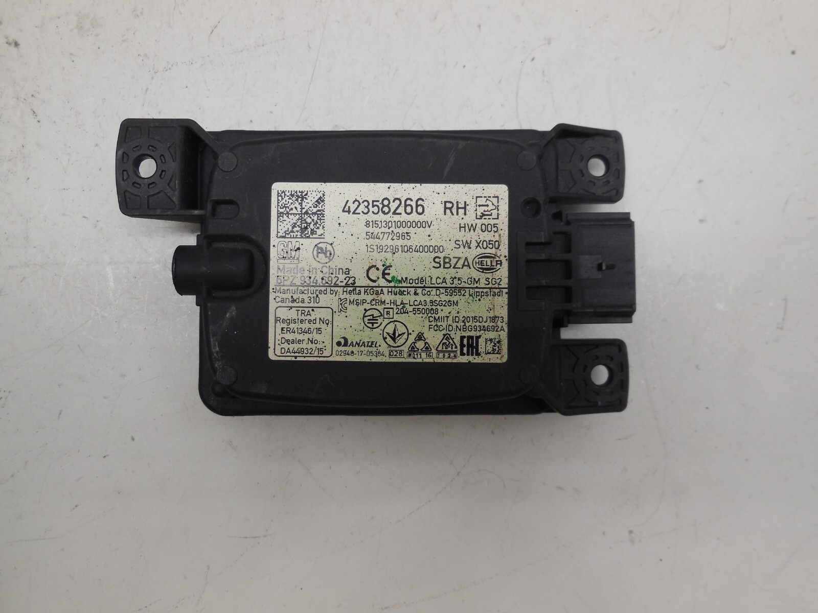 Buick Encore Blind Spot Sensor Radar Module 2017 – 2019 42358266