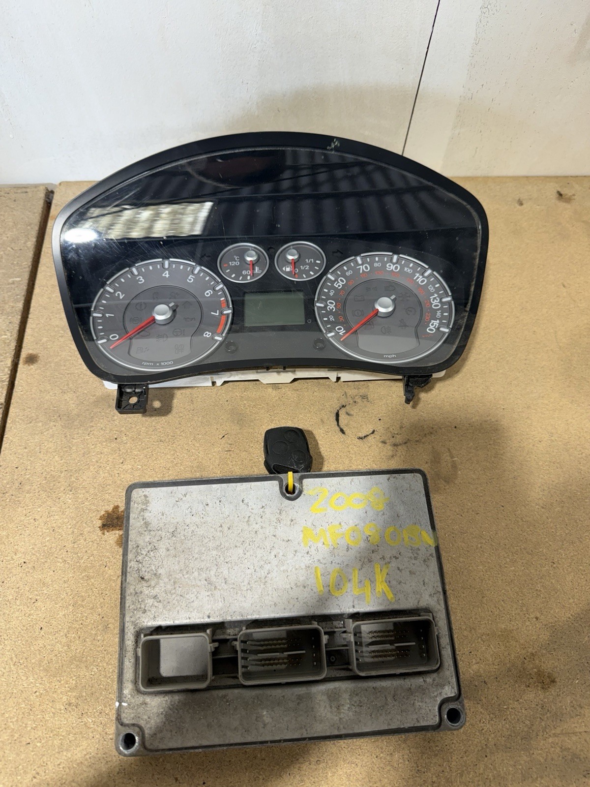 Ford Fiesta MK6 ST150 2 Litre ECU KIT CLOCKS KEY ECU FACELIFT 6S61-12A650 104k