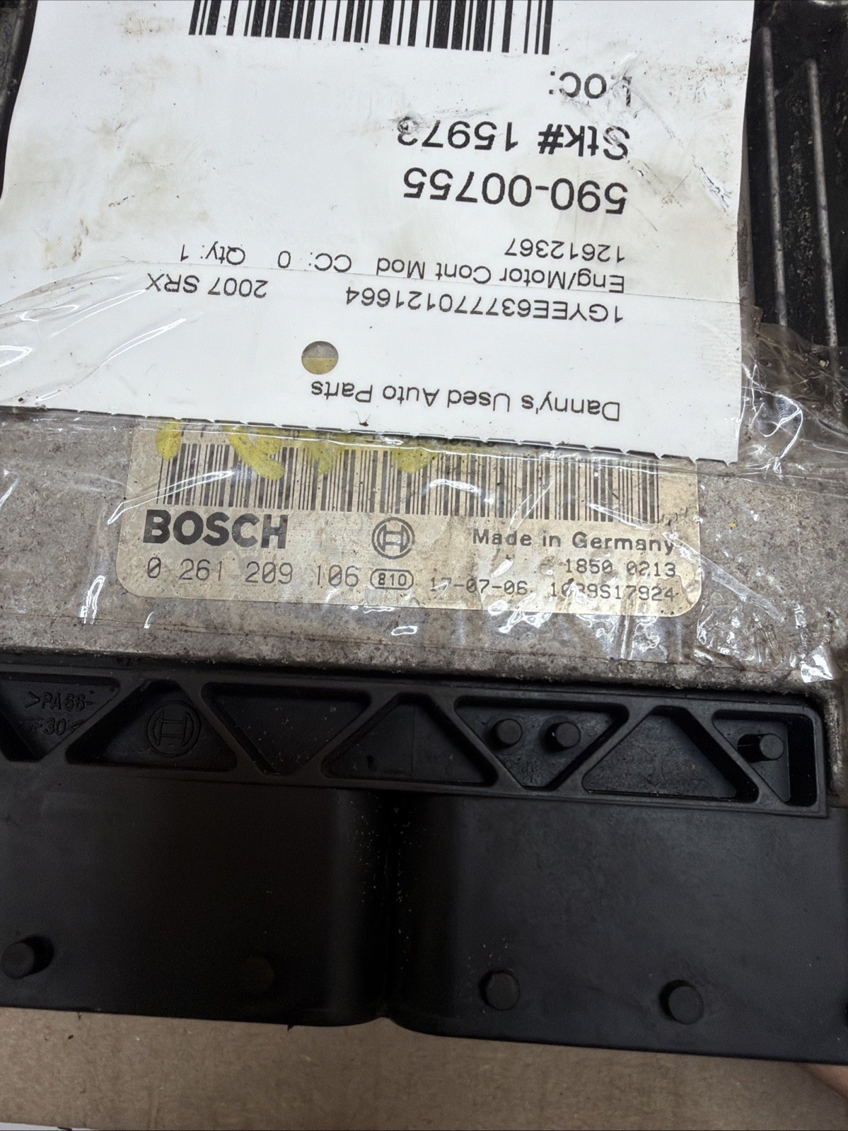 2007 SRX ECM Electronic Control Module 12612367 0261209106