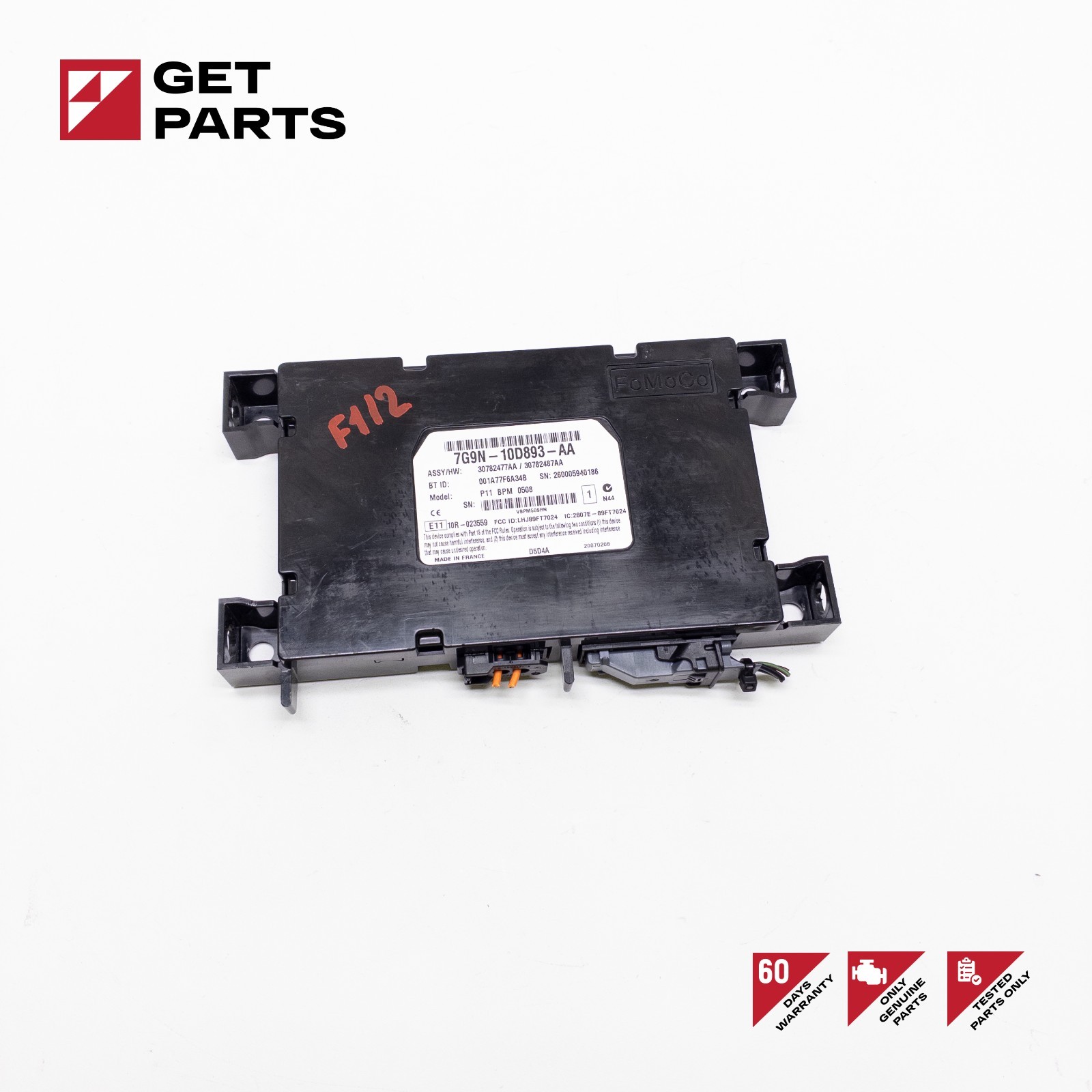 08-12 LAND ROVER FREELANDER 2 BLUETOOTH CONTROL MODULE 7G9N-10D893-AA OEM