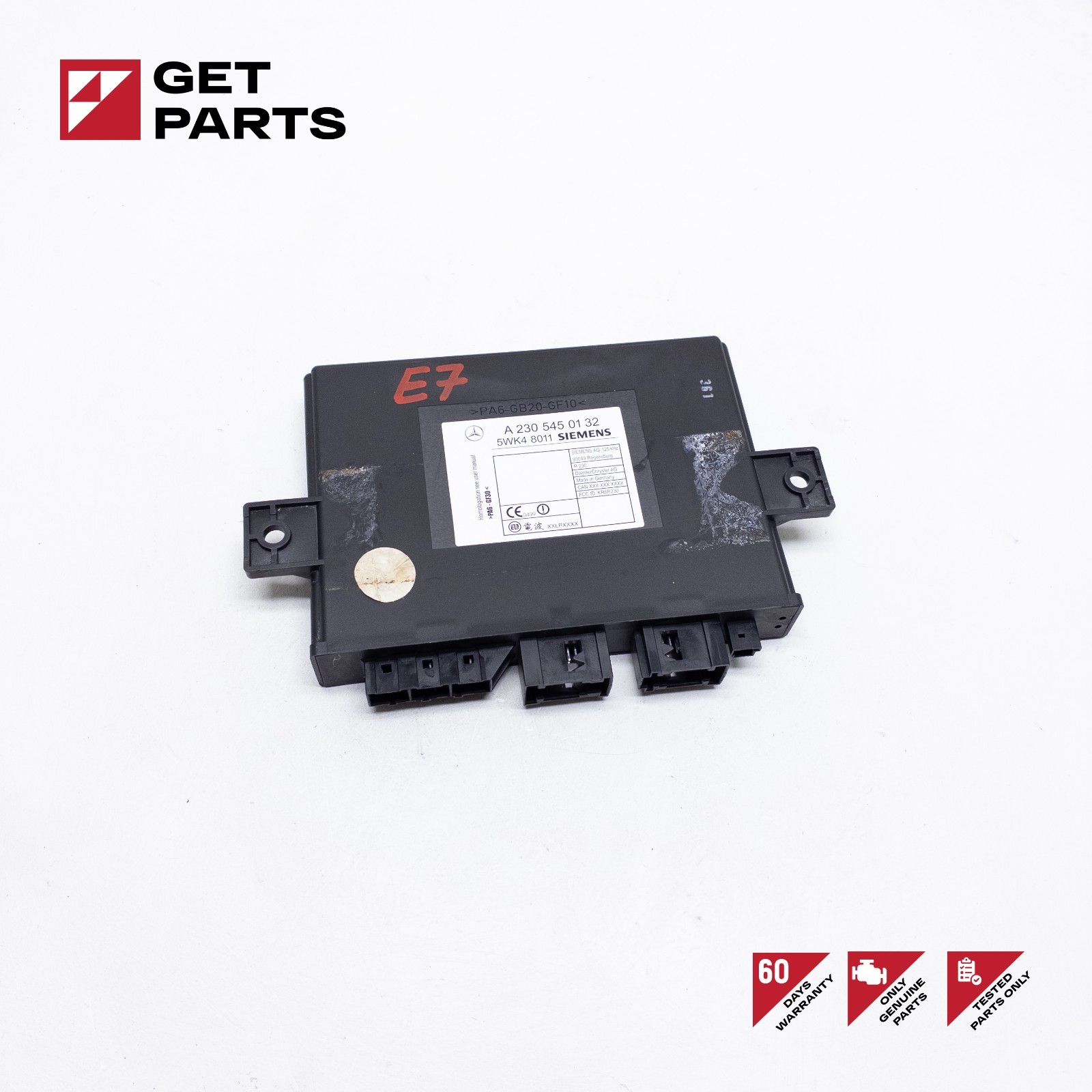 00-03 Mercedes W220 S55 AMG SL500 Keyless Go Entry Control Module A2305450132