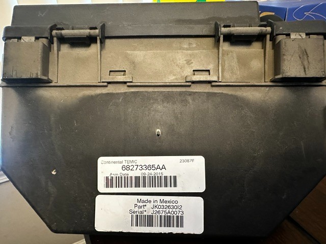 Integrated Power Module fits: 2016 Jeep Wrangler Multifunction 68273365AA