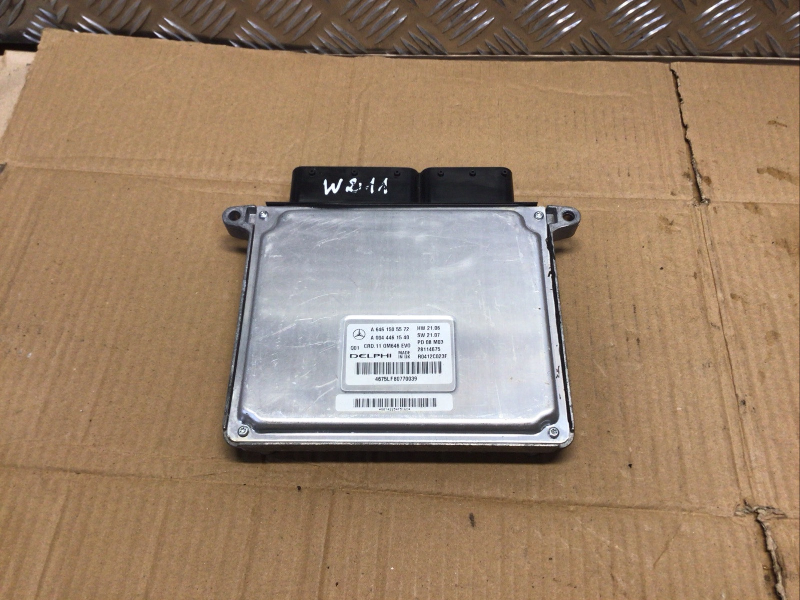 MERCEDES E CLASS W211 646 ENGINE CONTROL MODULE UNIT ECU 2.1 D A6461505572 2007