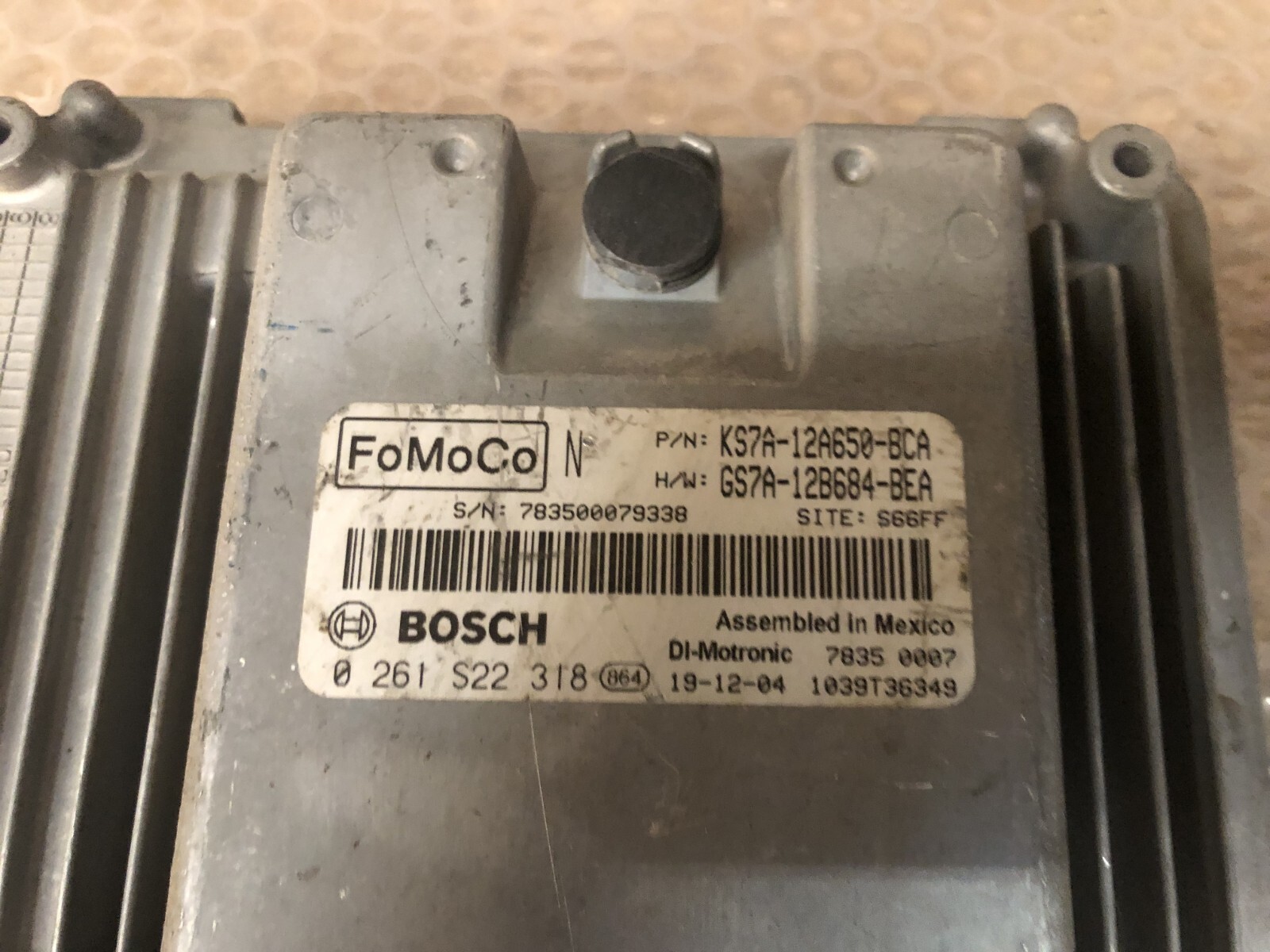 2017 2019 Ford Fusion Computer Brain Engine Control ECU ECM EBX KS7A12A650BCA