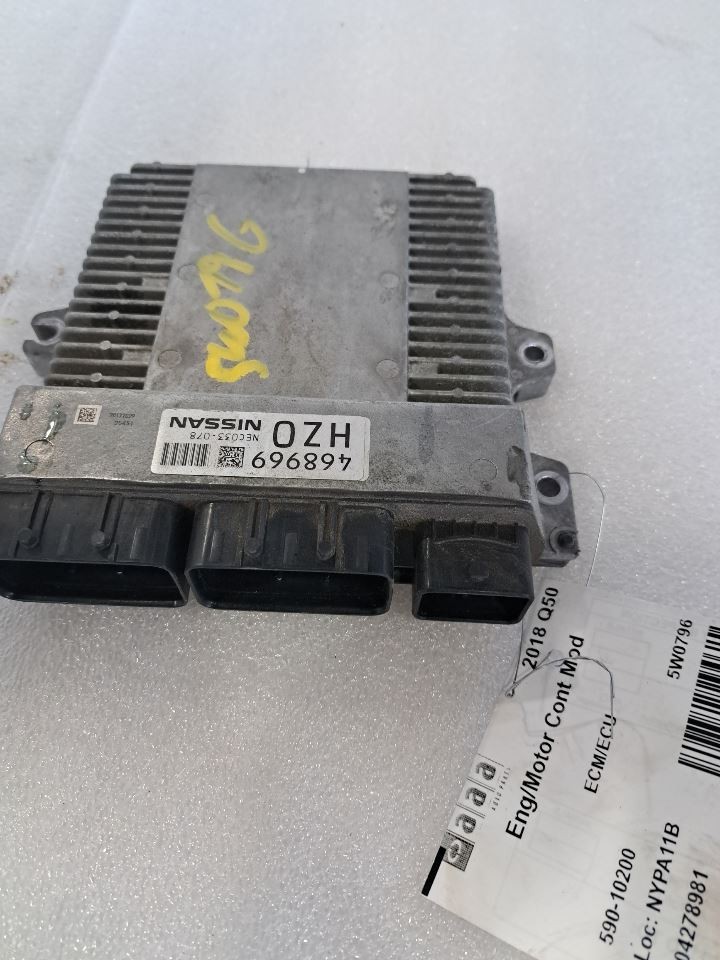 2018 Q50 Engine Computer/Module Ecu/Ecm/Pcm Sku#4278981