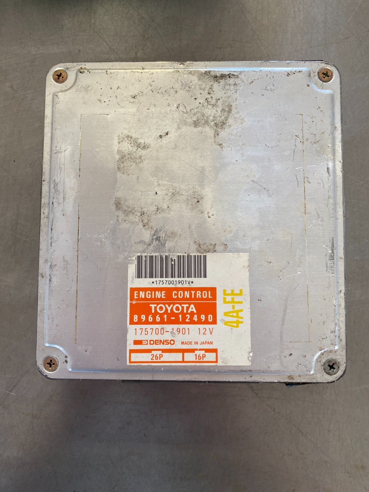 1990 Toyota Corolla Engine Control Unit Ecu Module 89661-12490 8966112490