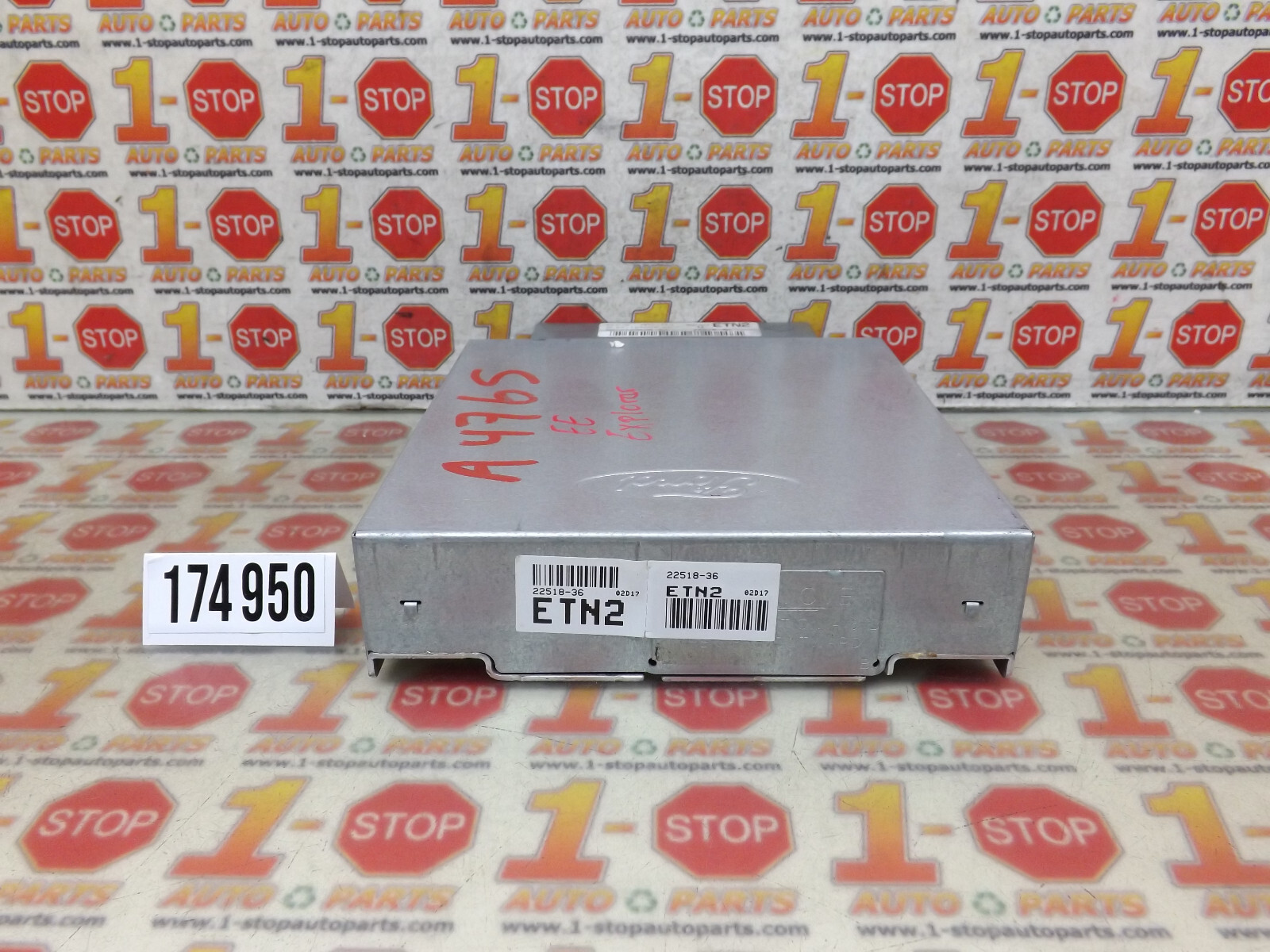 02 2002 FORD EXPLORER SPORT 2DR ENGINE COMPUTER ECU ECM 2L2A-12A650-EC OEM