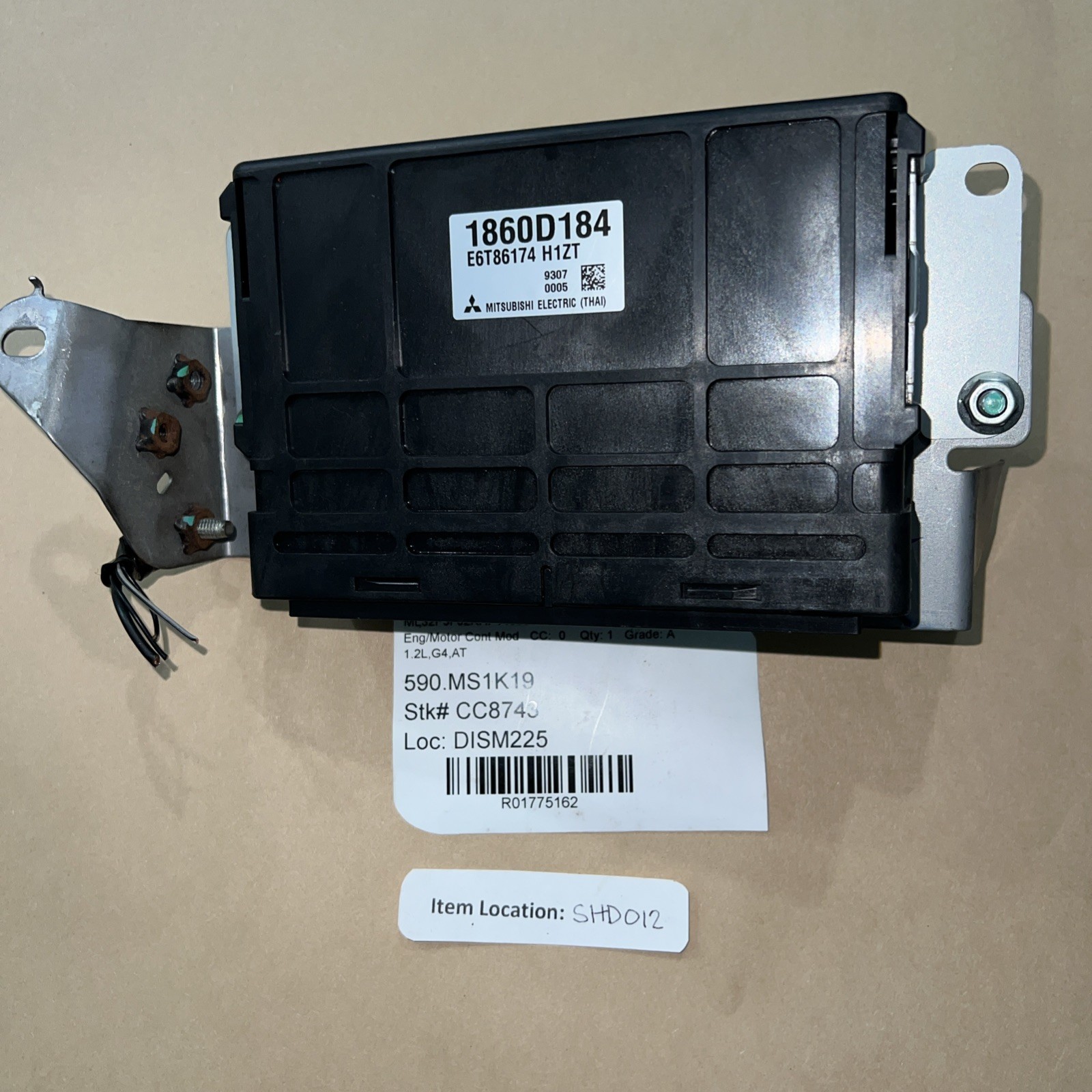2019 Mitsubishi Mirage 1.2L ECM Engine COMPUTER Control Module ECU PCM 1860D184