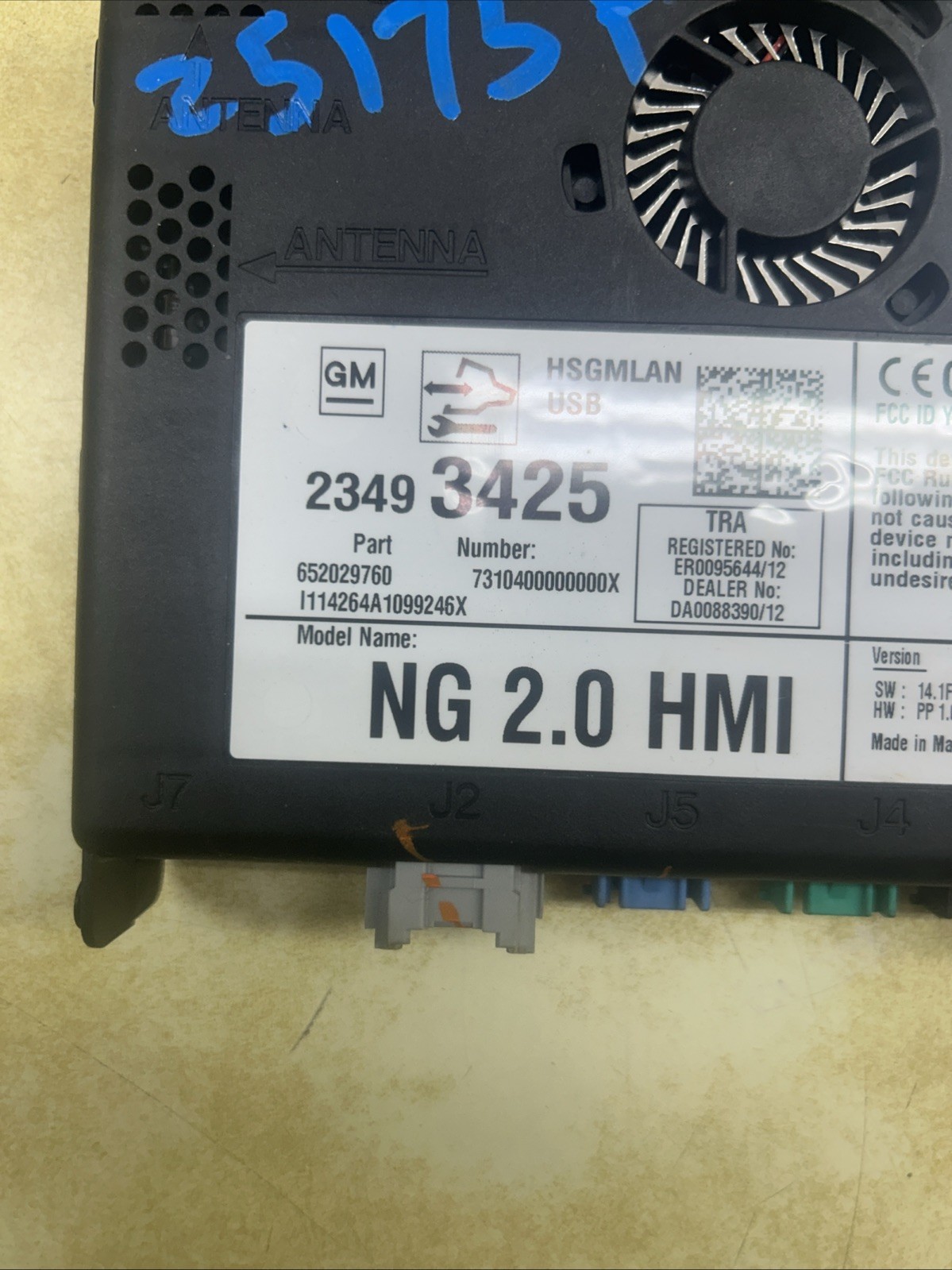 2015- 2016 Buick Cadillac Chevy GMC 2.0 HMI Human Machine Interface 23493425