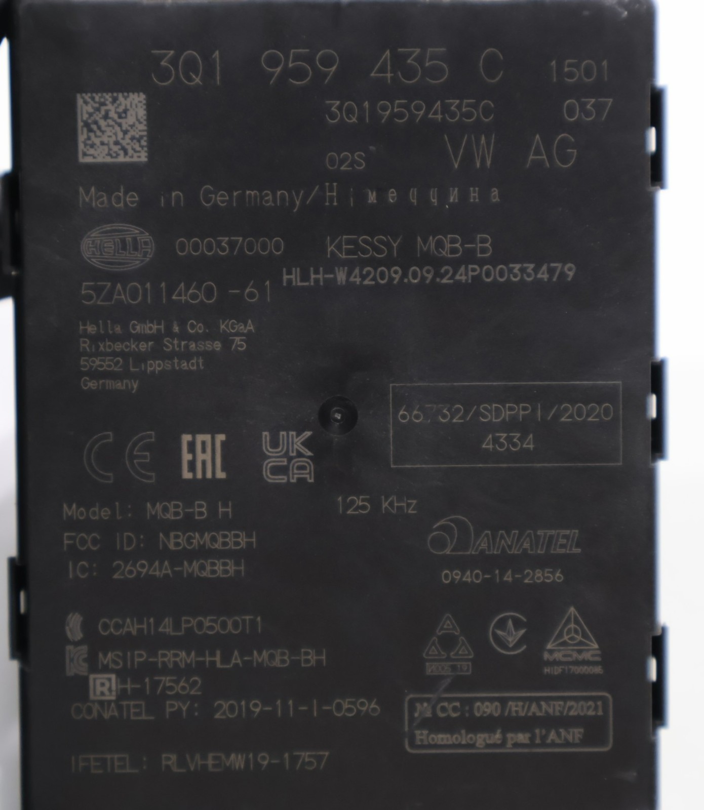2024 – 2025 VOLKSWAGEN TAOS KEYLESS PASSIVE ENTRY CONTROL MODULE UNIT OEM