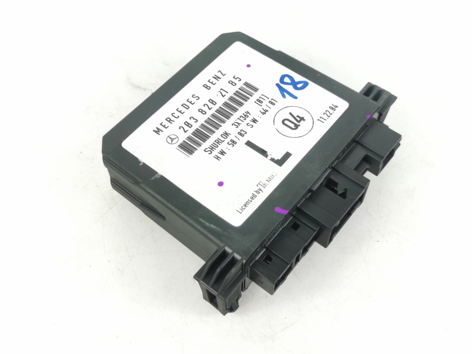 DOOR CONTROL UNIT W203 2038202185 2005 MERCEDES BENZ C CLASS N/S/R REAR LEFT