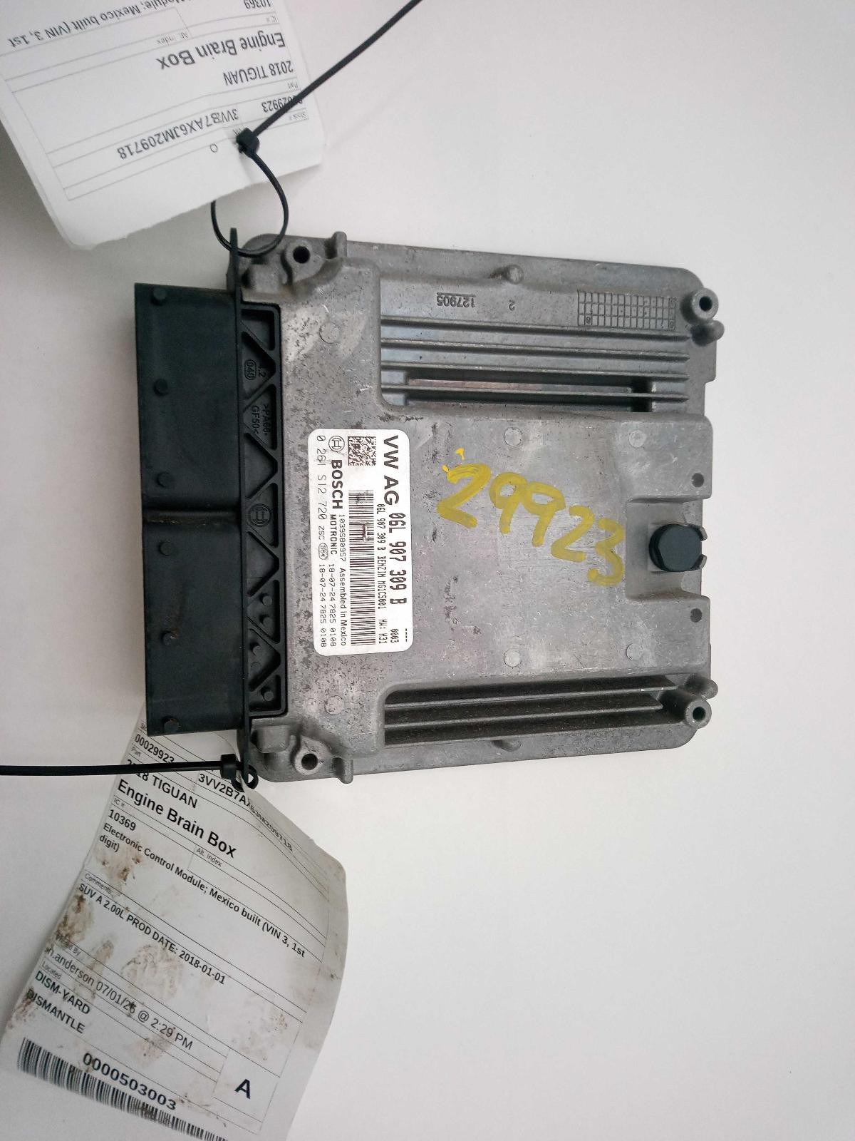 Used Engine Control Module (ECM) fits: 2018 Volkswagen Tiguan Electronic Control