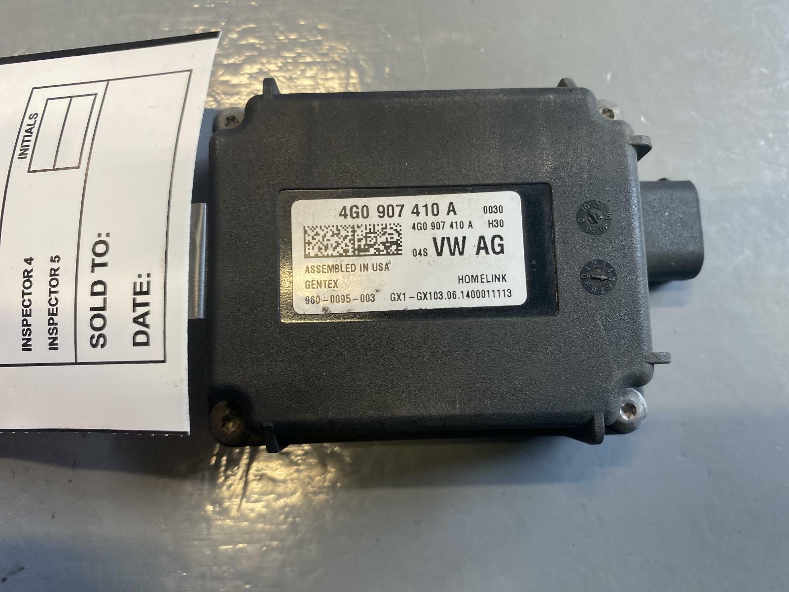AUDI A4 Homelink Garage Door Control Module, 4G0 907 410 A