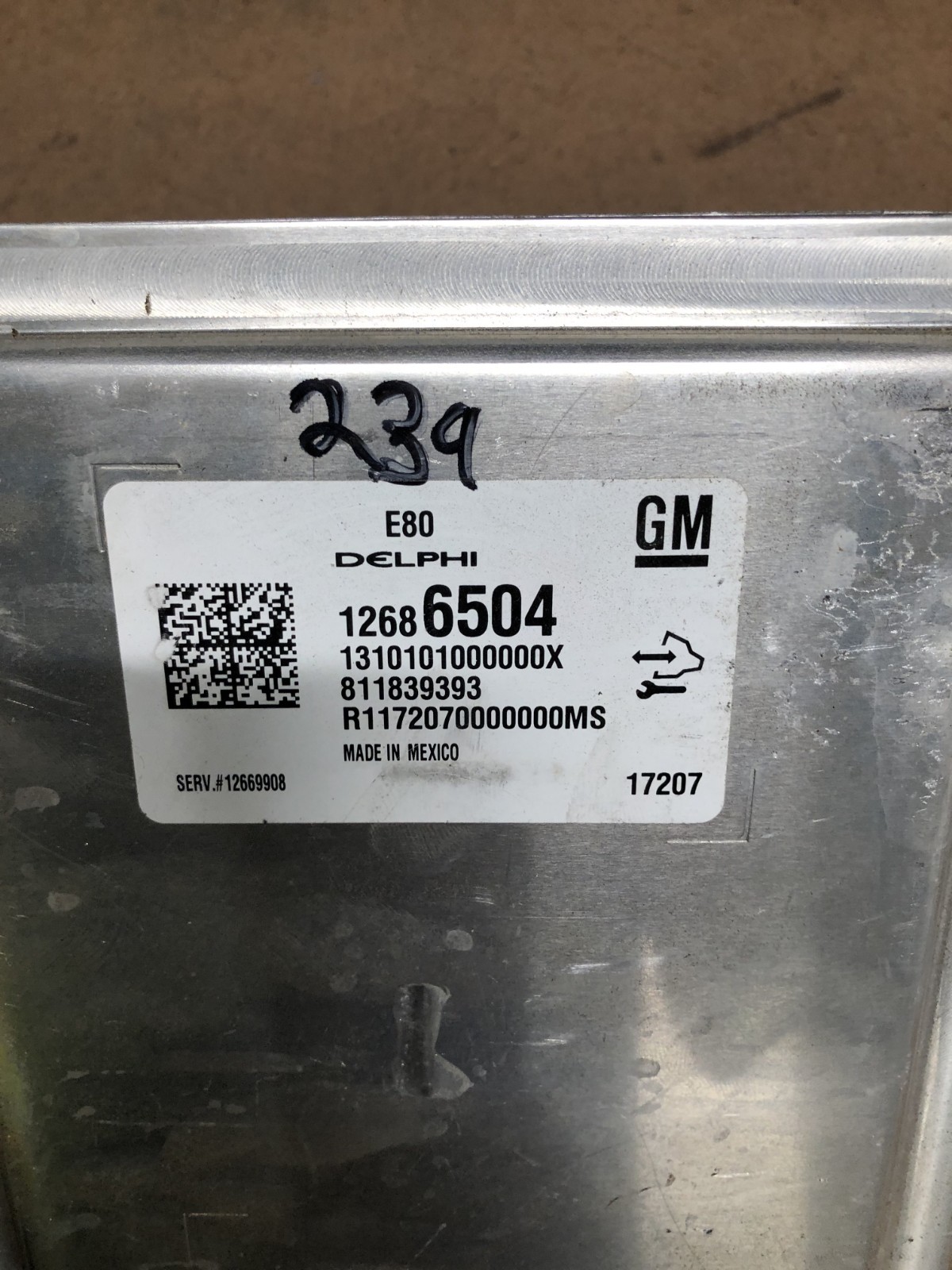 2018-2020 GMC Terrain 2.0L Engine Computer Control Module ECU ECM 12686504 E80
