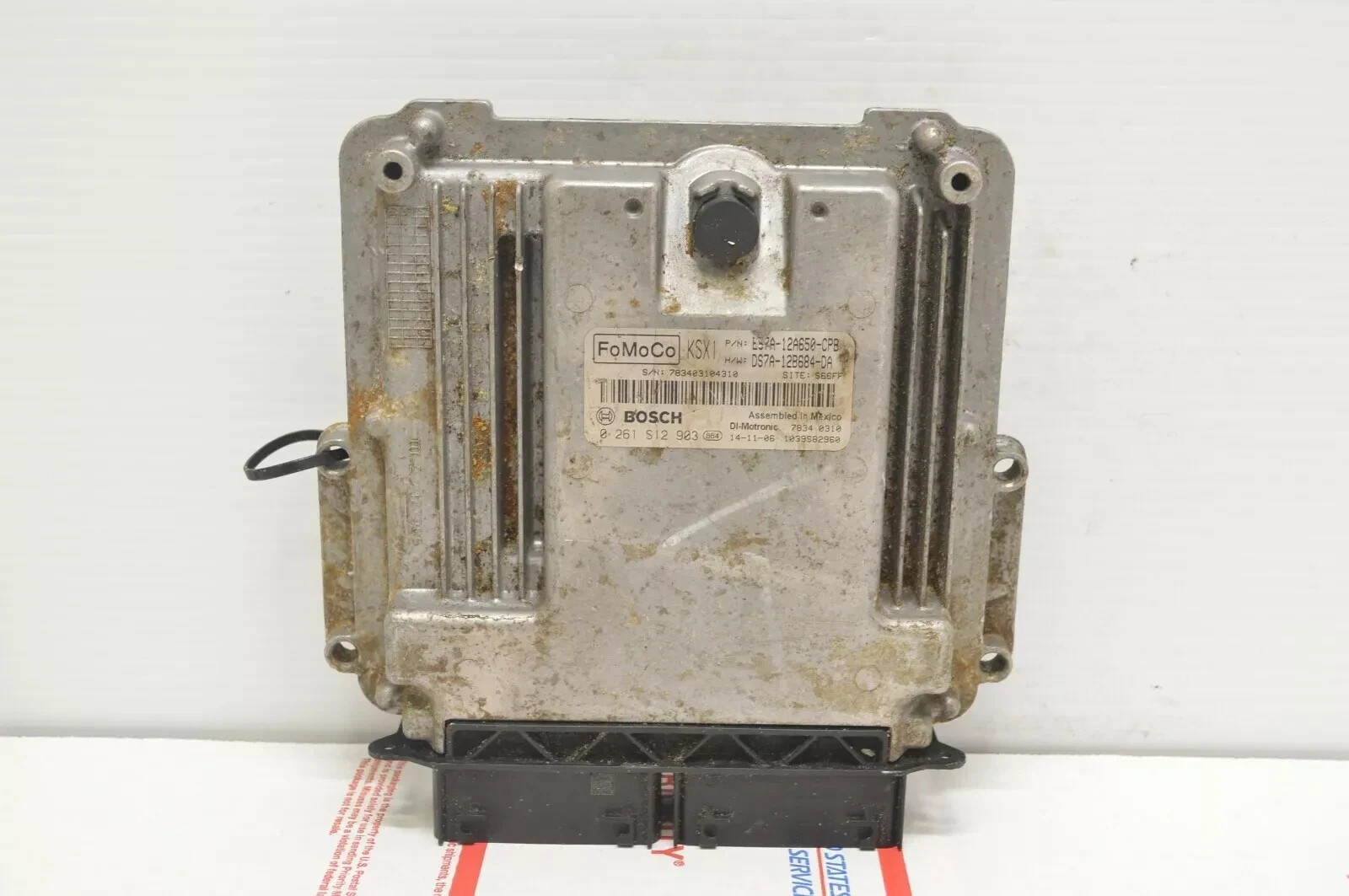 14-16 Ford Fusion 1.5L ES7A-12A650-CPB Engine Control Module Unit Ecm A27 050