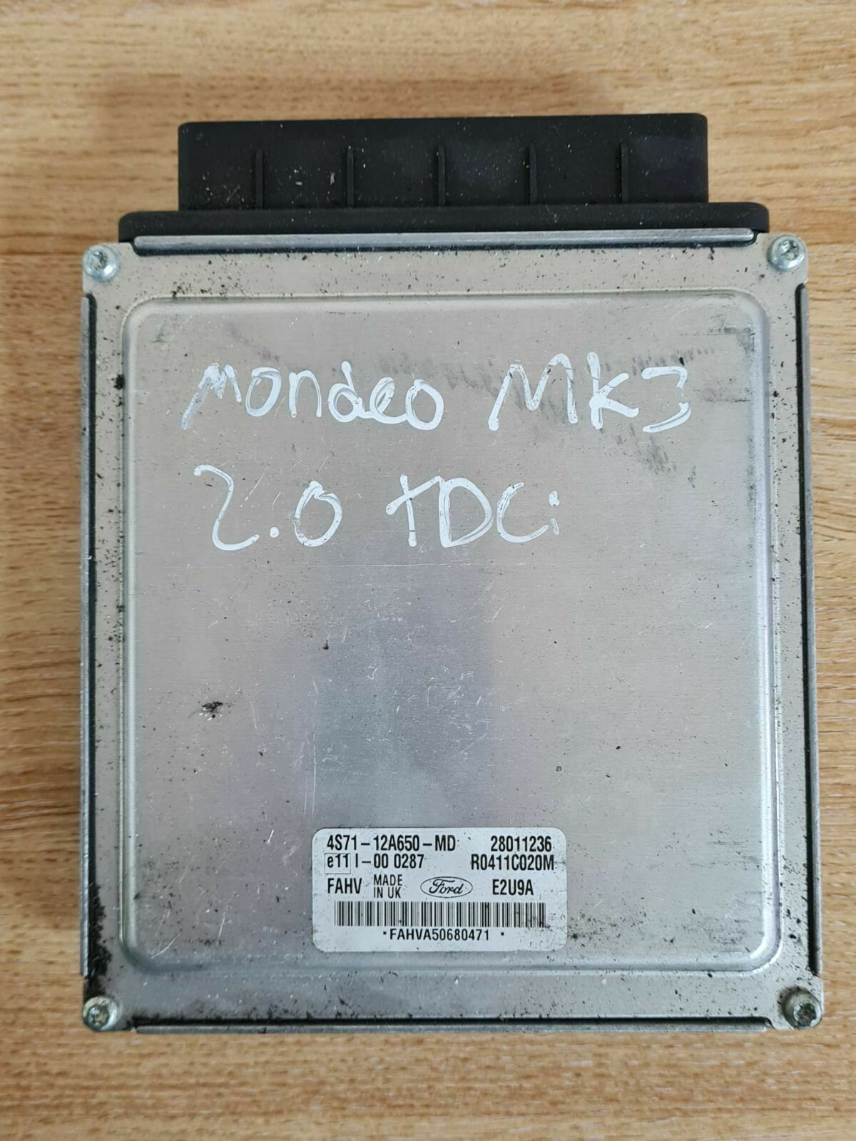 FORD MONDEO MK3 2.0 TDCi DELPHI ECU COMPUTER BRAIN PCM 4S71-12A650-MD 2004 -2007