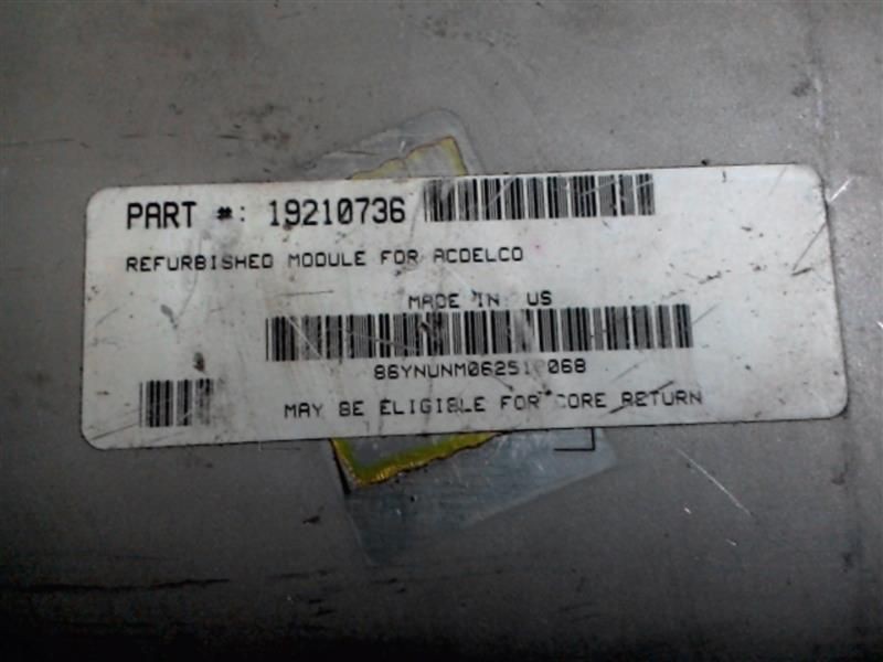2007 Saturn Aura engine control module computer ECM 19210736
