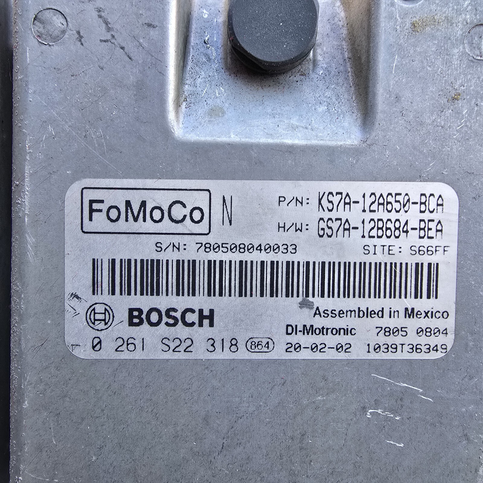 2017-2019 Ford Fusion Engine CONTROL MODULE Computer Ecu Pcm Ecm KS7A-12A650-BCA