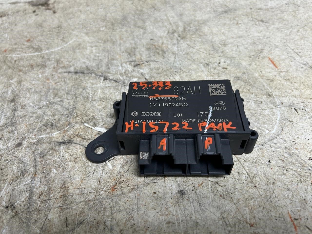 2021 JEEP GRANDCHER Park Assist Control Module OEM Part Number 68375592AH