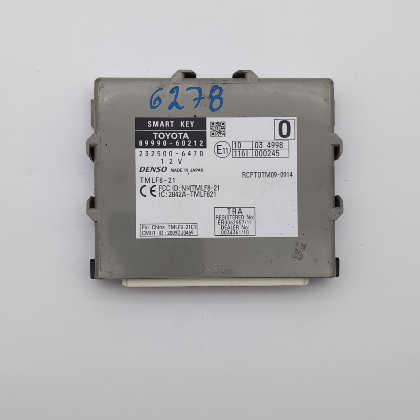 2012 2013 Lexus GX460 Smart Key Keyless Entry Control Module 89990-60212