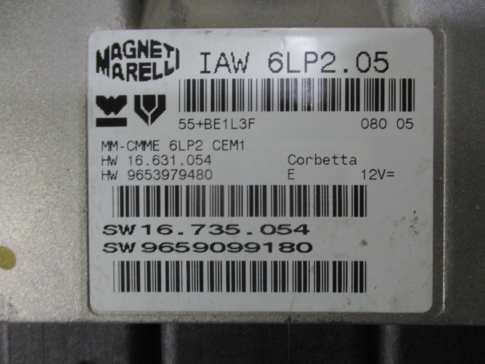 9659099180 ENGINE INJECTION CONTROL UNIT Peugeot 307 1.4 YEAR 2004 IAW6LP2.05