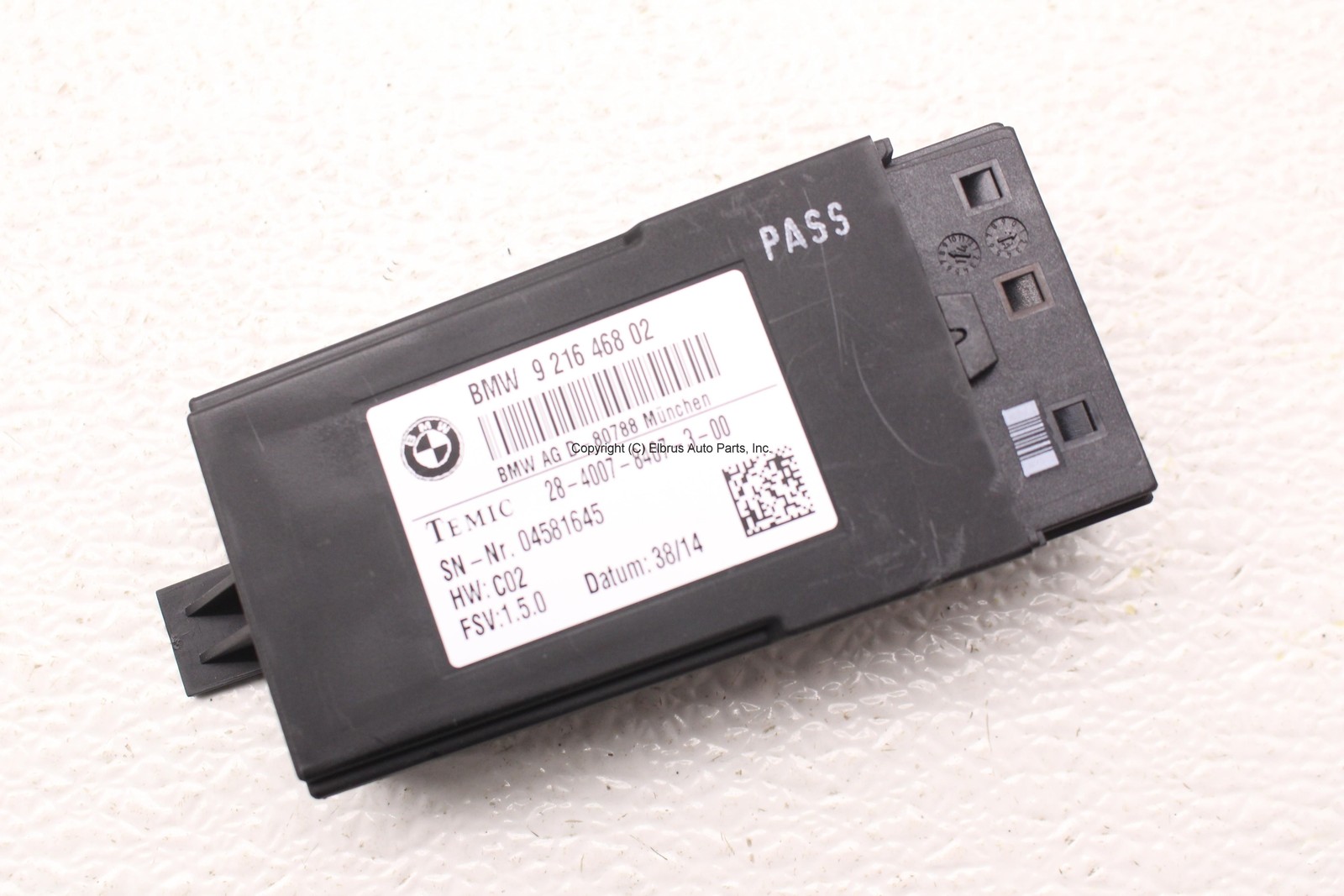 BMW 335i F30 12-15 REAR RIGHT OR LEFT HEATED SEAT CONTROL MODULE 61359216468 OEM