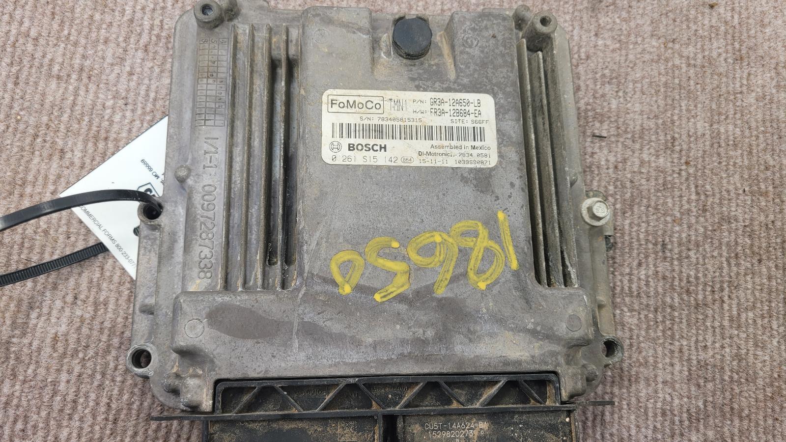 2015-2017 Ford Mustang 2.3L Electronic Control Module, ECM, ID GR3A-12A650-LB