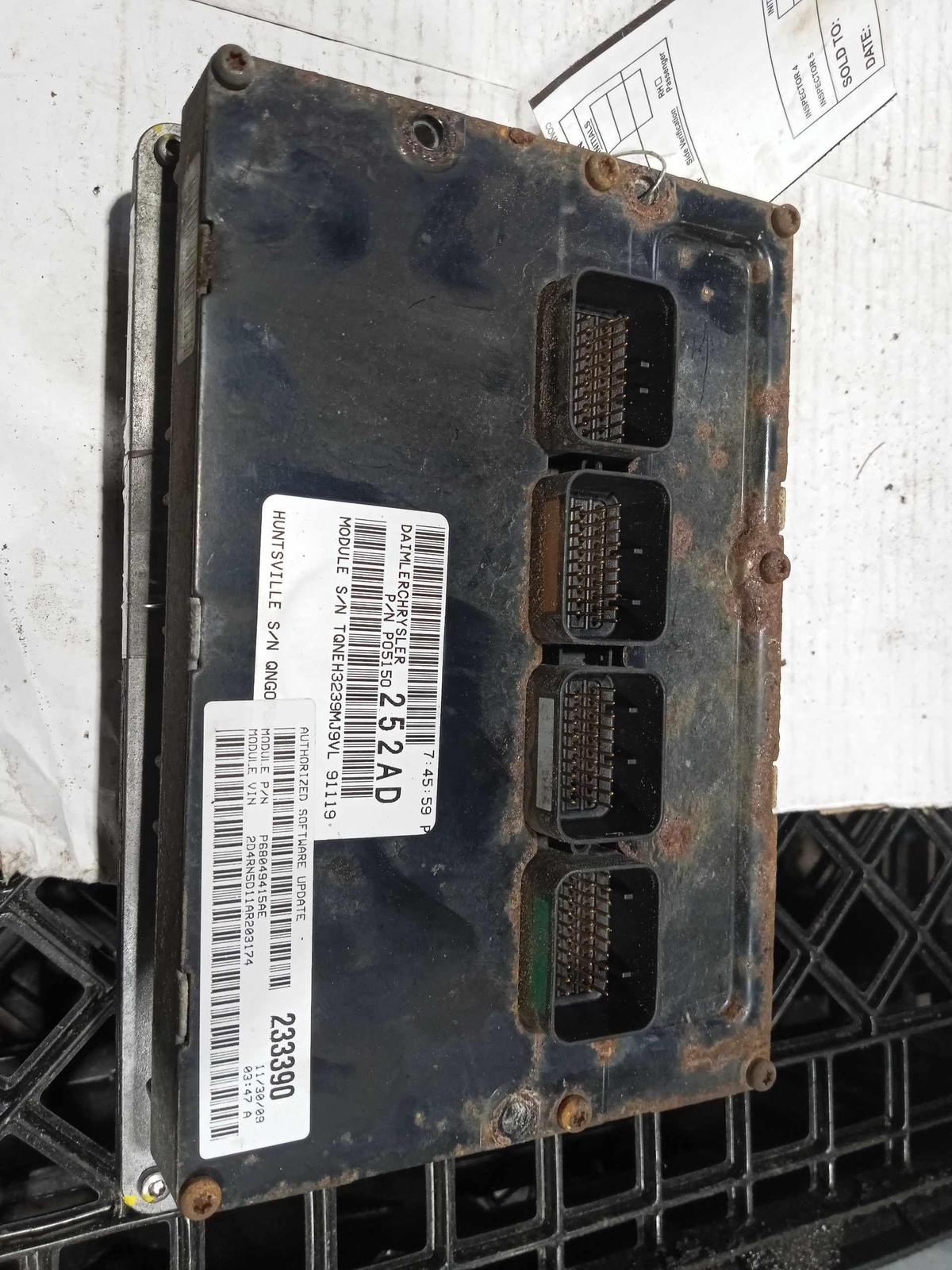 08 09 10 DODGE CARAVAN Engine motor Brain Box ID P05150
