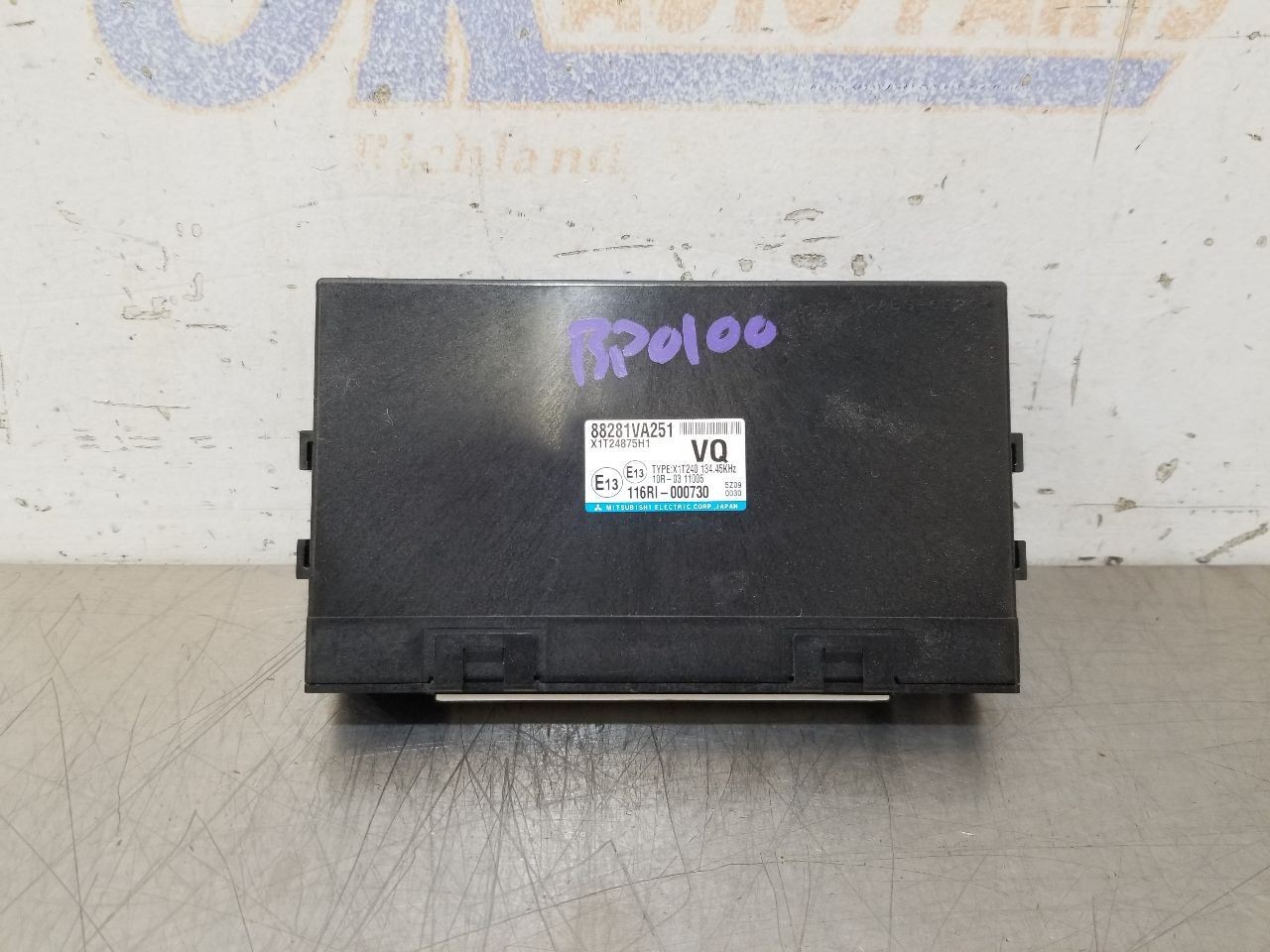 16 2016 SUBARU WRX STI MULTIFUNCTION CONTROL MODULE 88281VA251