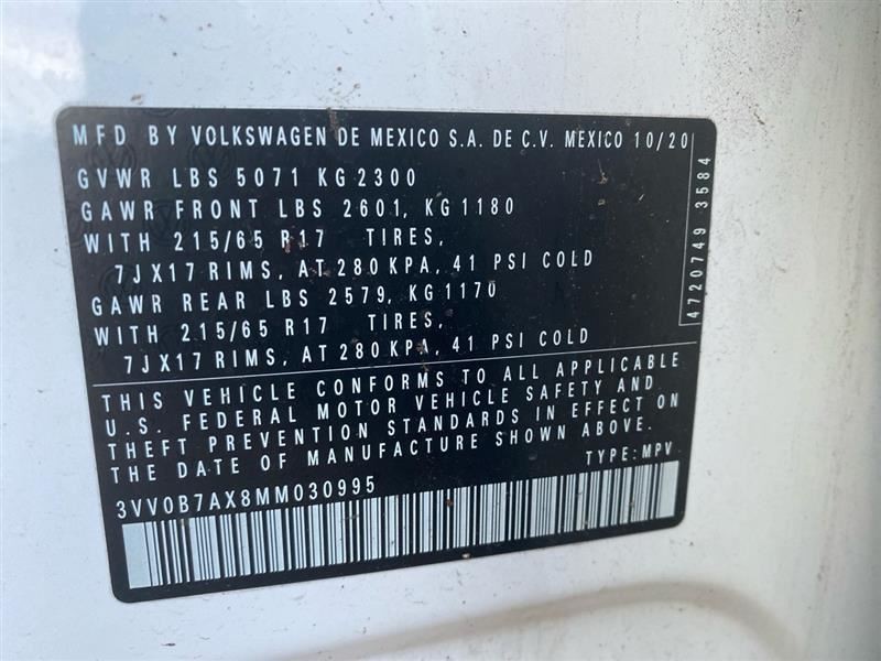 ENGINE CONTROL MODULE OEM 2021 VOLKSWAGEN TIGUAN 1YR WRNTY