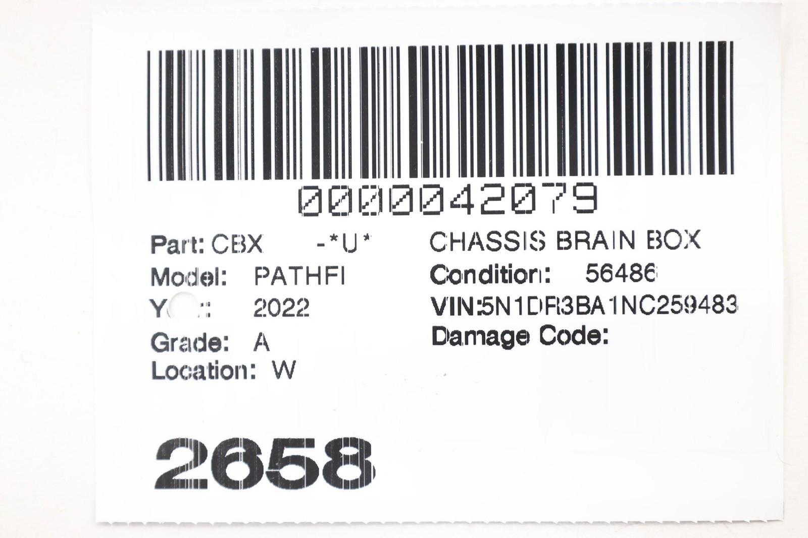 2022 NISSAN PATHFINDER BCM BODY COMPUTER CONTROL MODULE UNIT OEM 284B16TA1A
