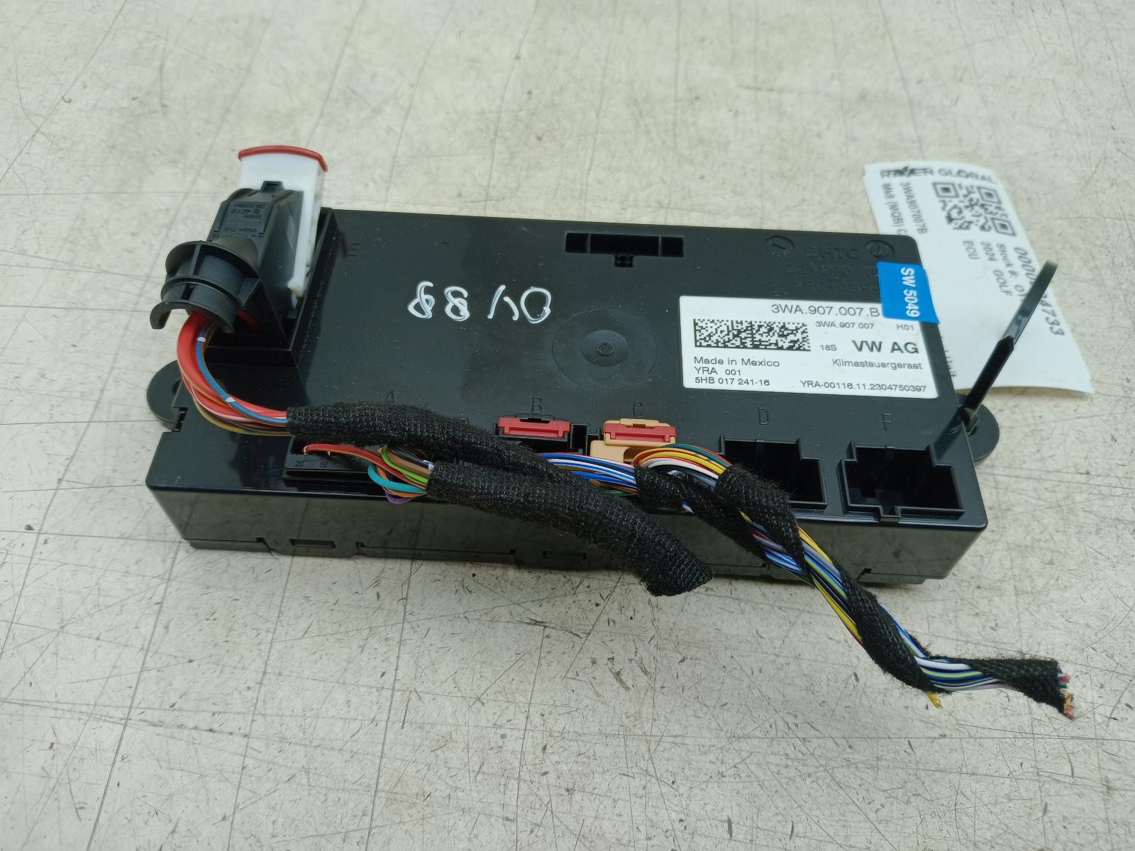 VOLKSWAGEN GOLF AC CLIMATE CONTROL MODULE ECU 3WA907007B MK8 2020-2025