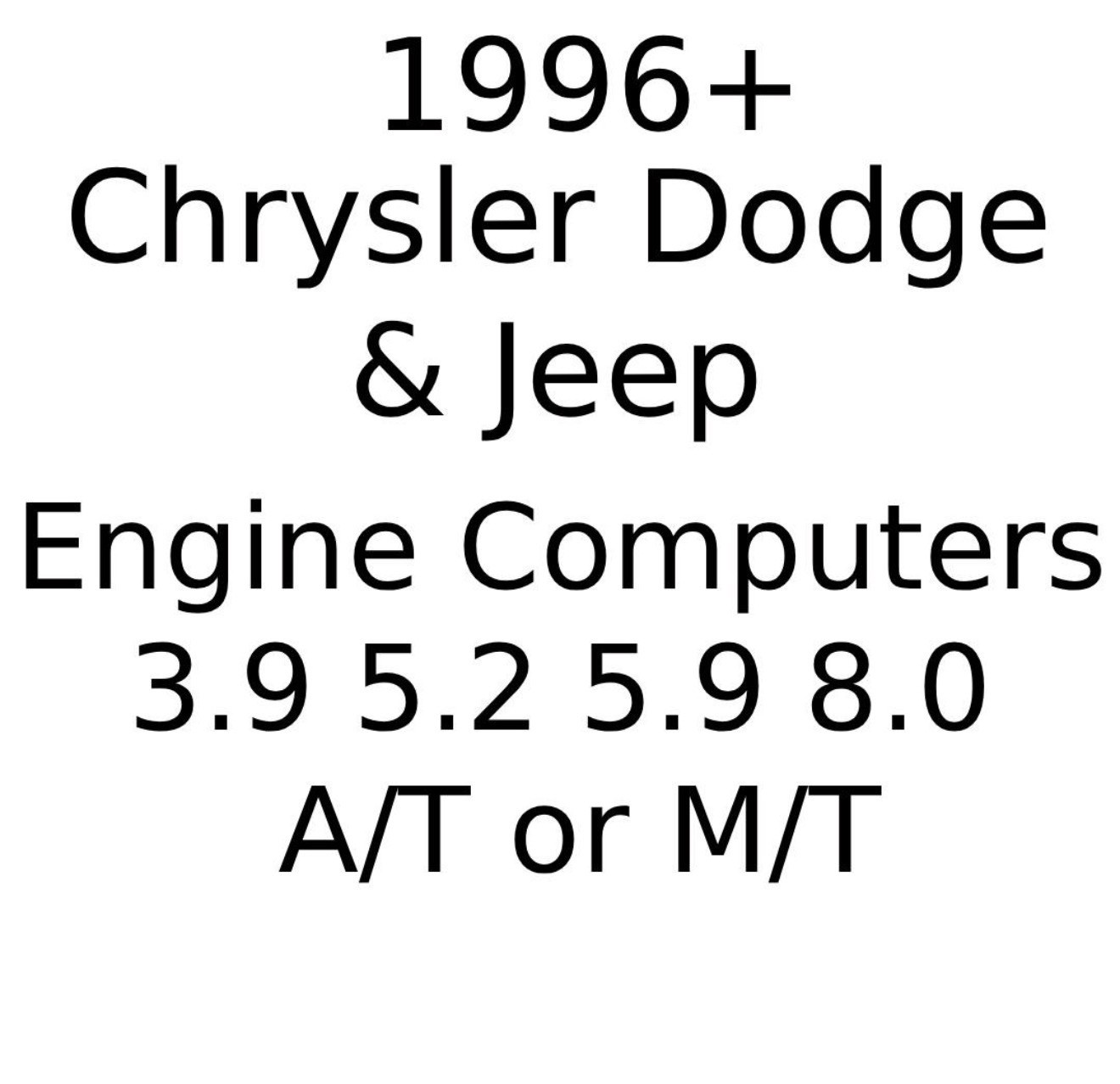 1996+ Dodge Jeep ECU PCM ECM Engine Computer VIN Programmed OEM Tested
