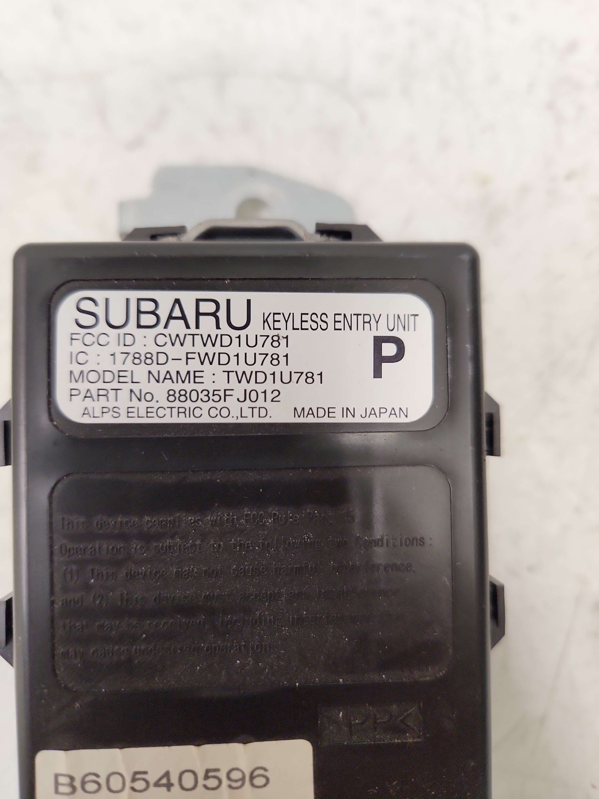 2017 Subaru WRX MT Ignition ECU Cluster Integrated Module Set OEM 22765AK381
