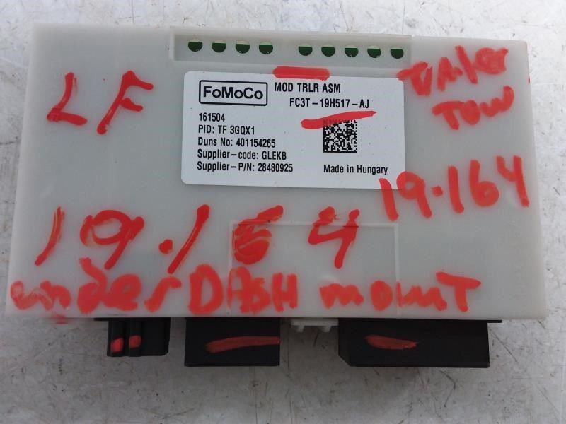 Towing Control Module Fits 15-16 FORD F250SD F350 795820 ID # FC3T19H517AJ