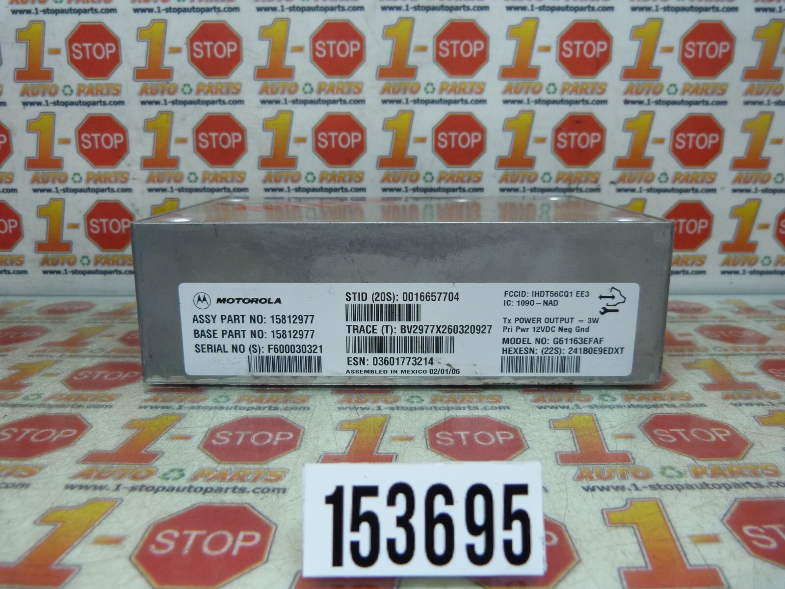 02 / 04 05 06 CHEVROLET TRAILBLAZER ONSTAR COMMUNICATION MODULE 15812977 OEM
