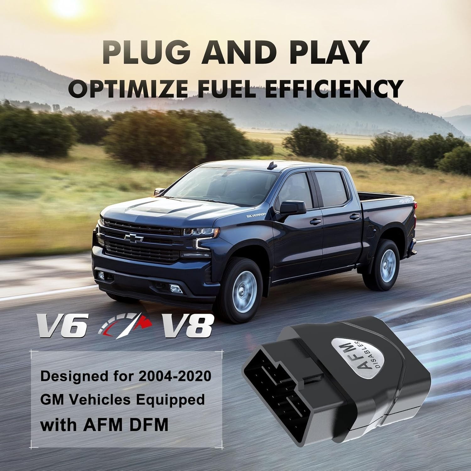 Fuel Management Disabler AG001 Compatible with Chevy Silverado Tahoe Sierra