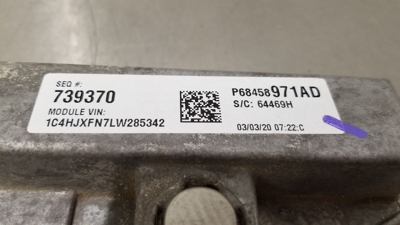 20 JEEP WRANGLER JL JLU ECM ENGINE CONTROL MODULE 2.0 LEFT HAND DRIVE 68292196AD